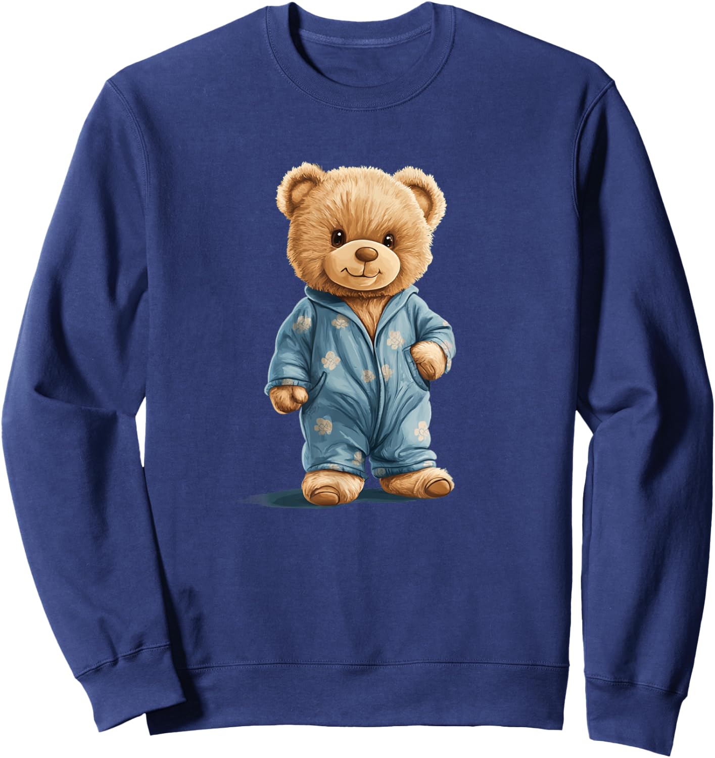 Sleepy Teddy Bear in Comfy Pajamas for Boys and Girls Sweatshirt - Sweatshirt | Navy