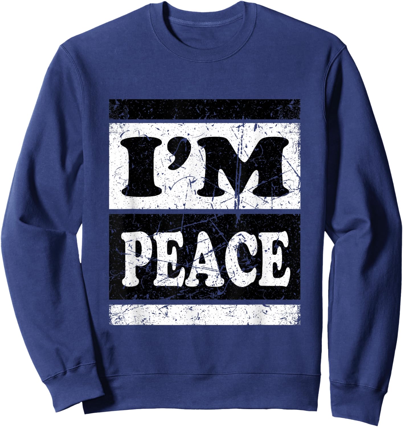 Funny I Come In Peace I'm Peace Matching Couples Costume Sweatshirt - Sweatshirt | Navy