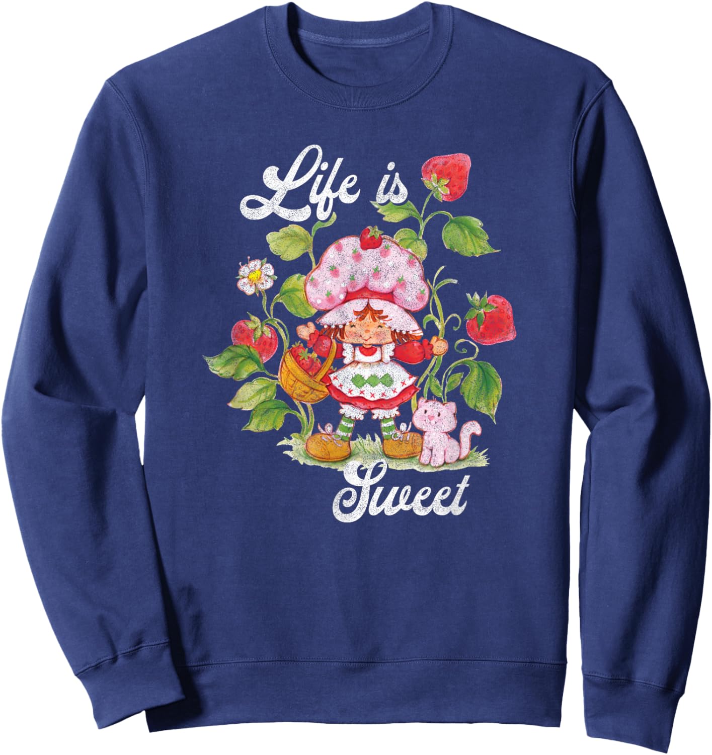 Strawberry Shortcake Life Is Sweet Vintage Berry Garden Sweatshirt - Sweatshirt | Navy