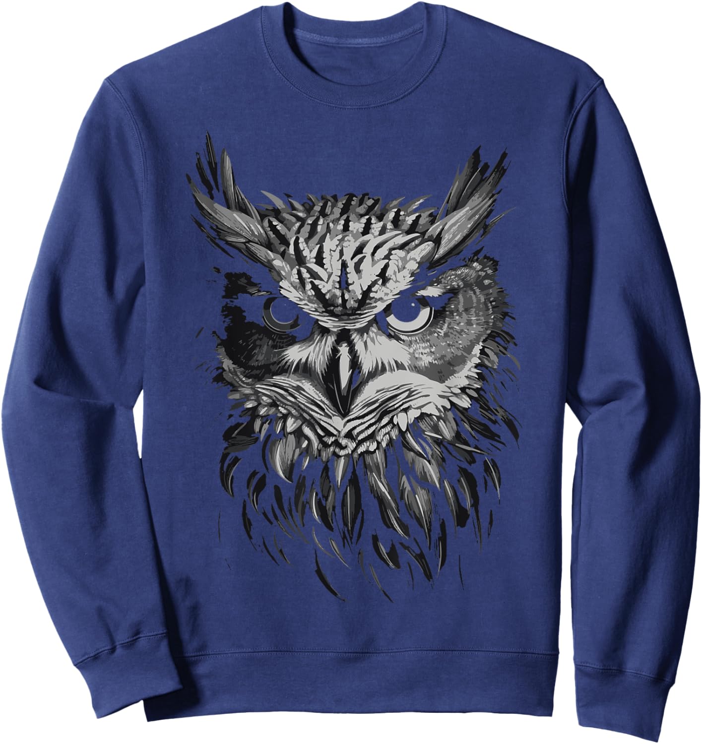Vintage Owl Graphic Sweatshirt - Sweatshirt | Navy