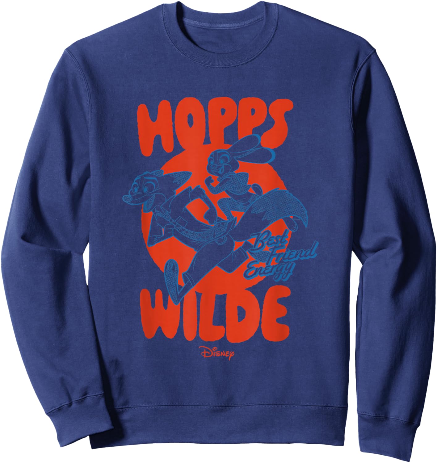 Disney Zootopia 2 Judy Hopps Nick Wilde Retro Duo Sweatshirt - Sweatshirt | Navy