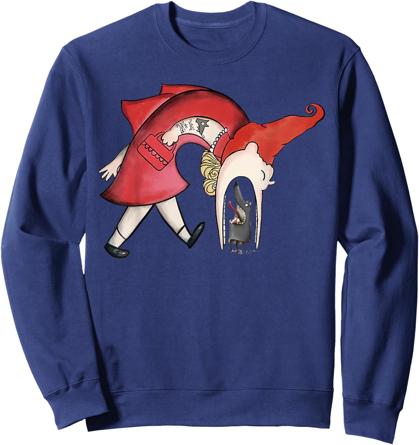 Soulisfree Avengers Little Red Riding Hood Eating Wolf Sweatshirt - Sweatshirt | Navy
