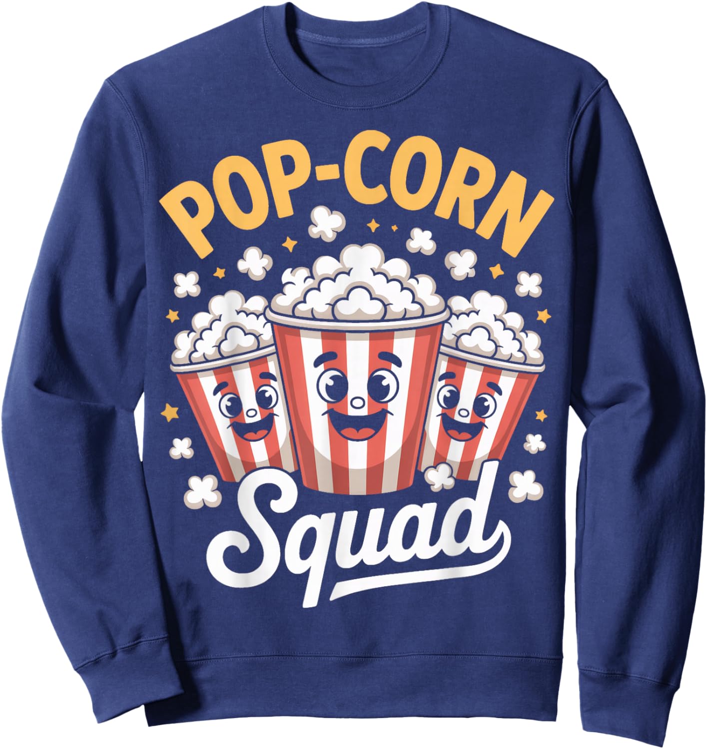 Popcorn Squad Funny Movie Night Lovers Sweatshirt - Sweatshirt | Navy