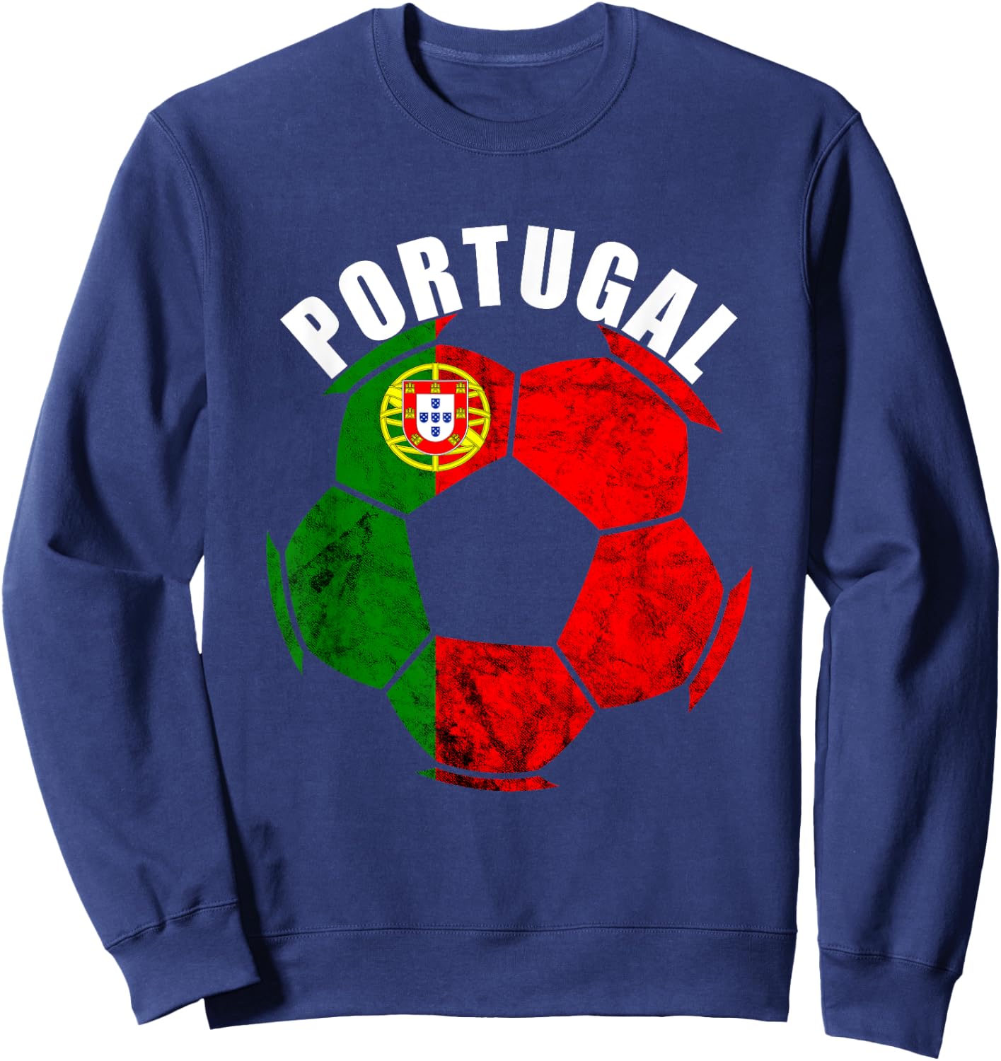 Portugal Soccer Portuguese Flag Portuguese Pride Futebol Sweatshirt - Sweatshirt | Navy