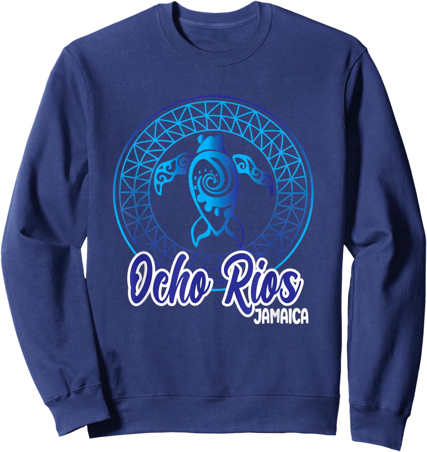 Ocho Rios Souvenirs Jamaica Tribal Sea Turtle Vacation Sweatshirt - Sweatshirt | Navy