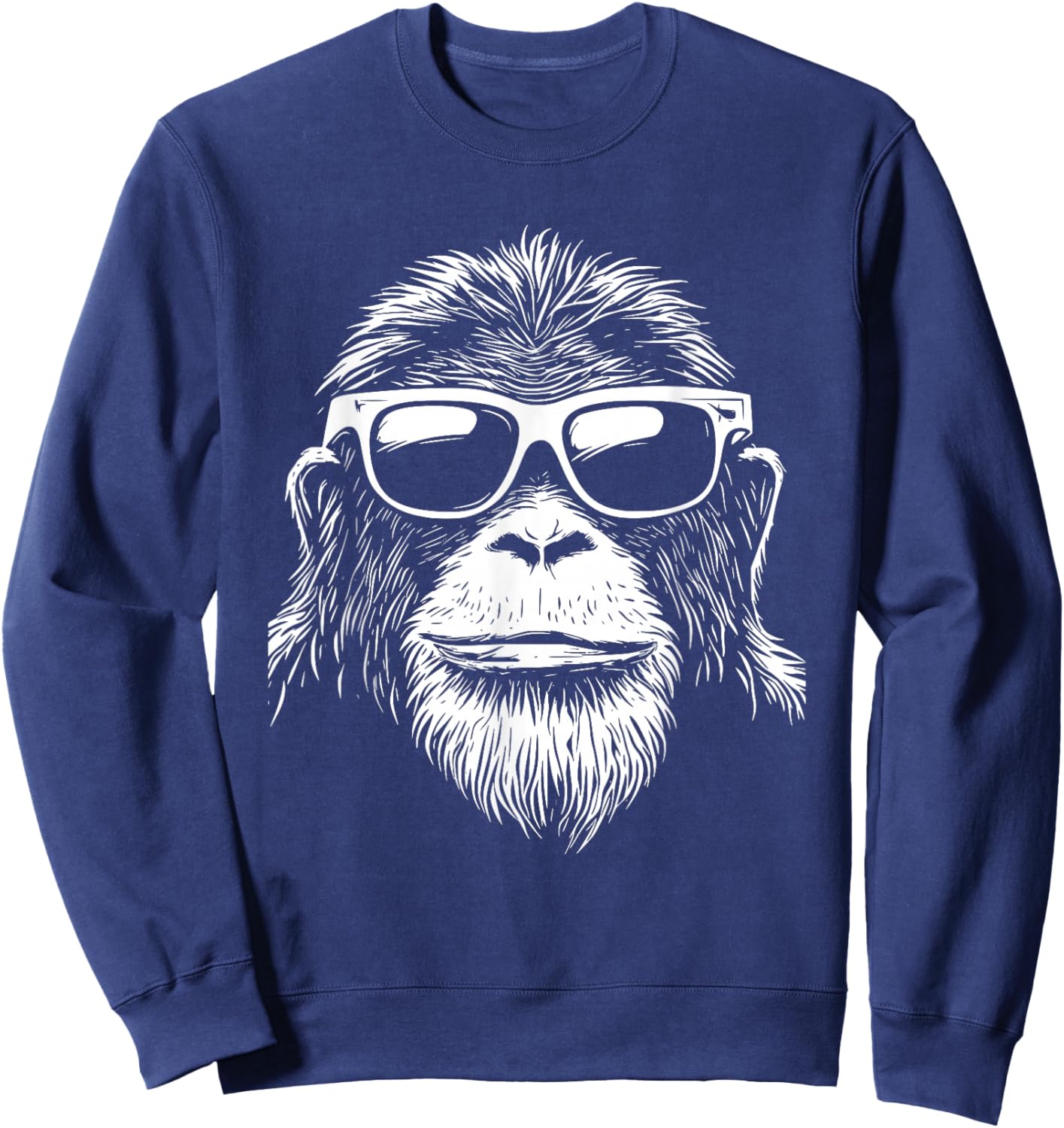 Orangutan Monkey Sunglasses Sweatshirt - Sweatshirt | Navy