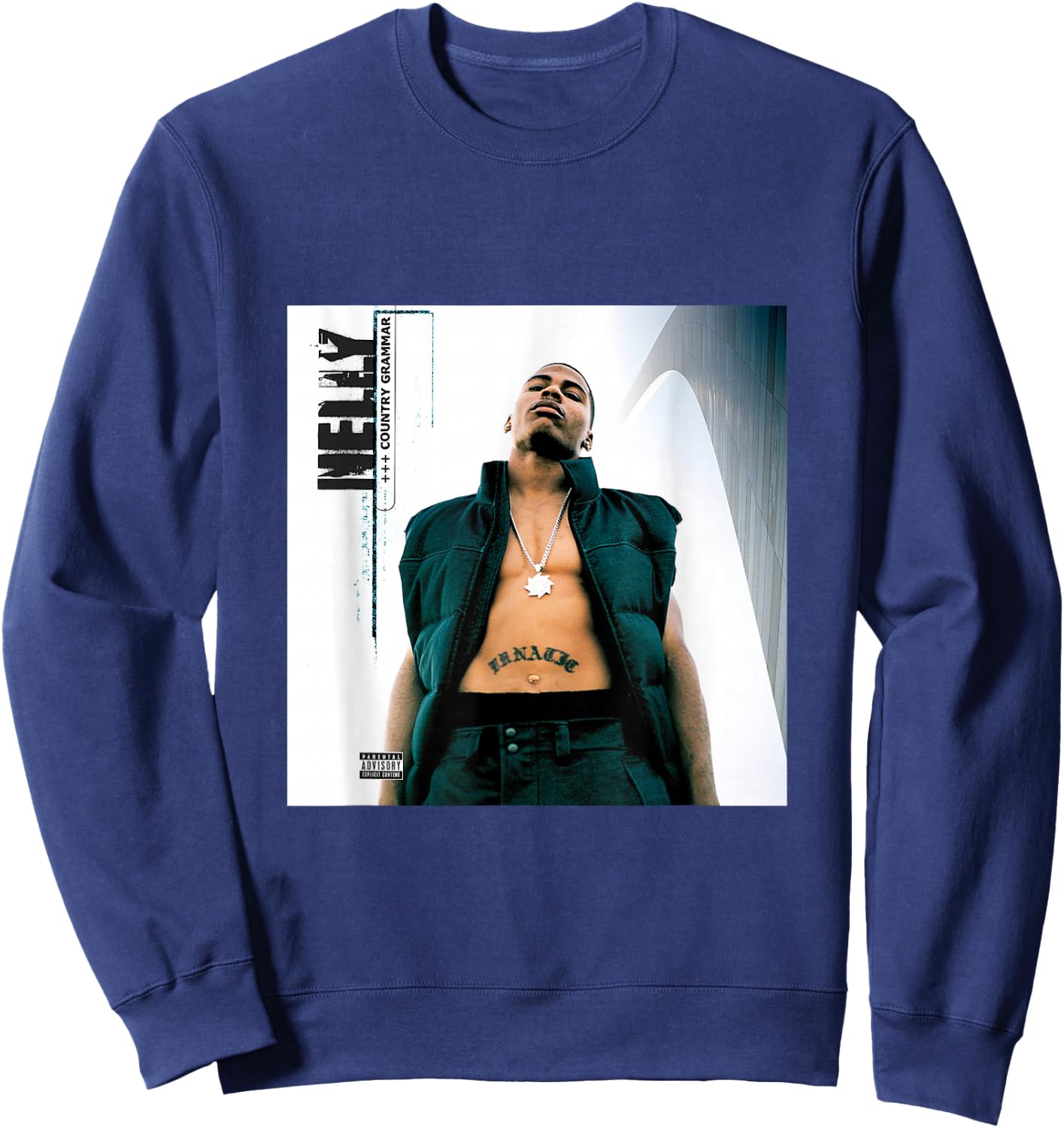 Nelly's Country Grammar Album Cover Derrty Entertainment Sweatshirt - Sweatshirt | Navy