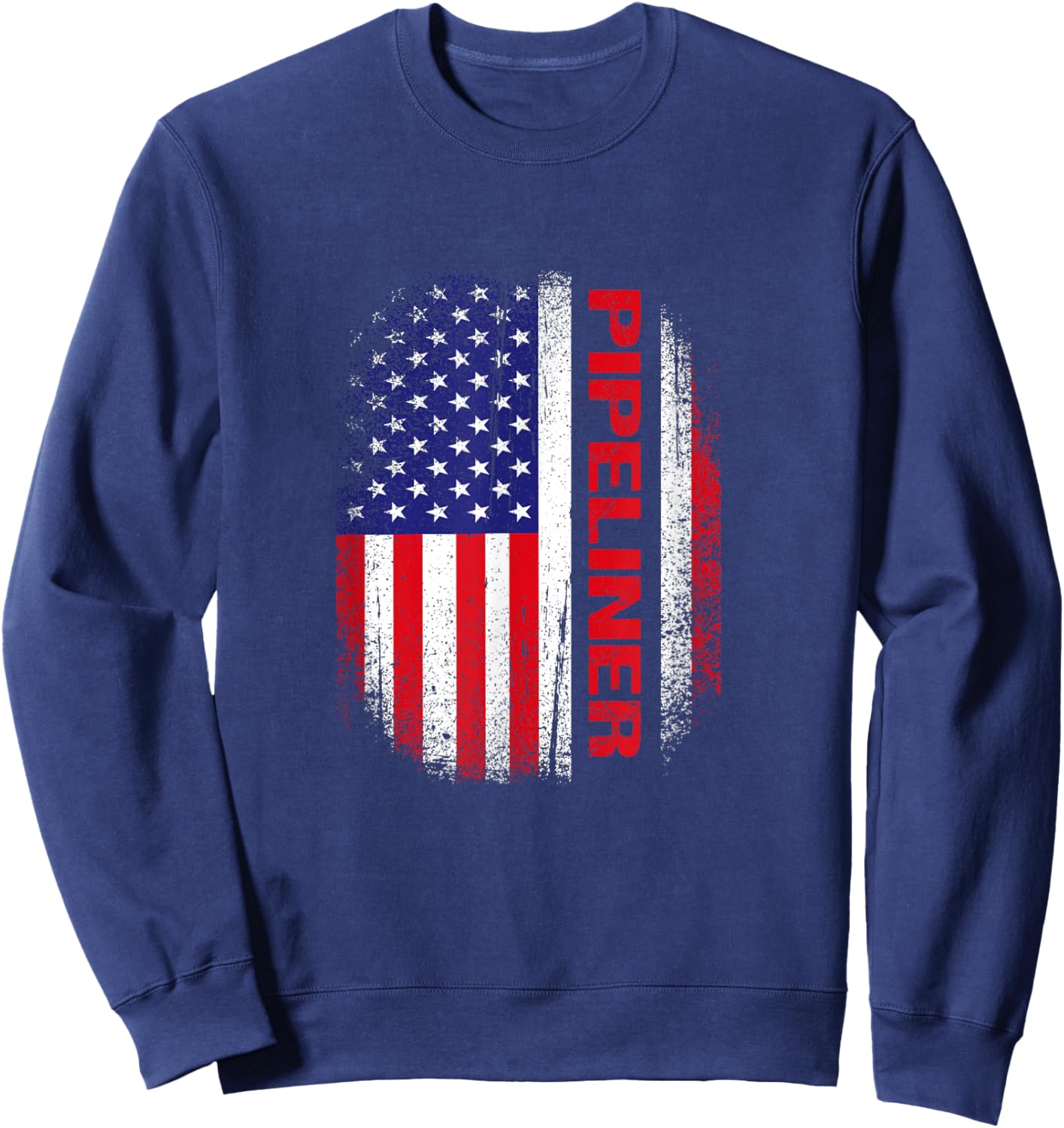 4th Of July Vintage US Flag Pipeline Welder Pipeliner Kids Men Sweatshirt - Sweatshirt | Navy