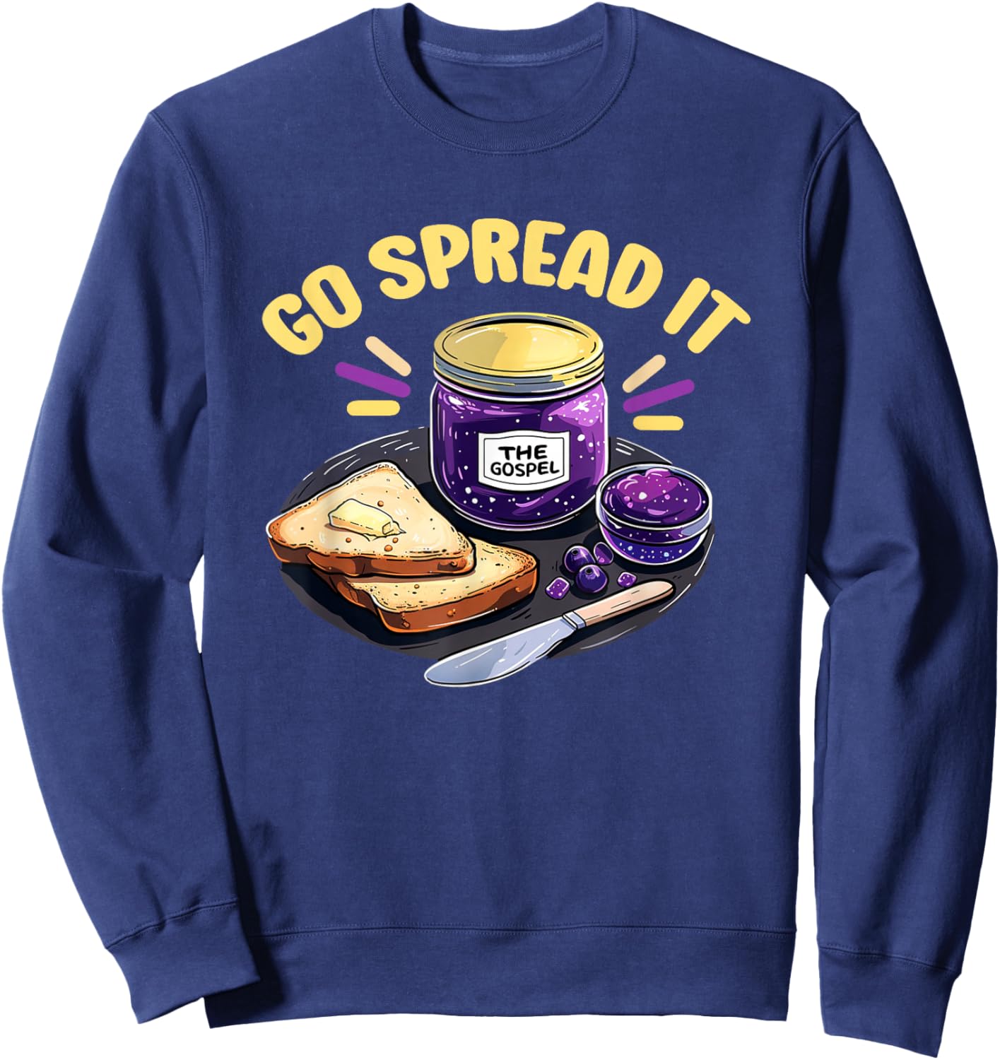 The Gospel Go Spread It T Shirt Jelly - Gospel Sweatshirt - Sweatshirt | Navy