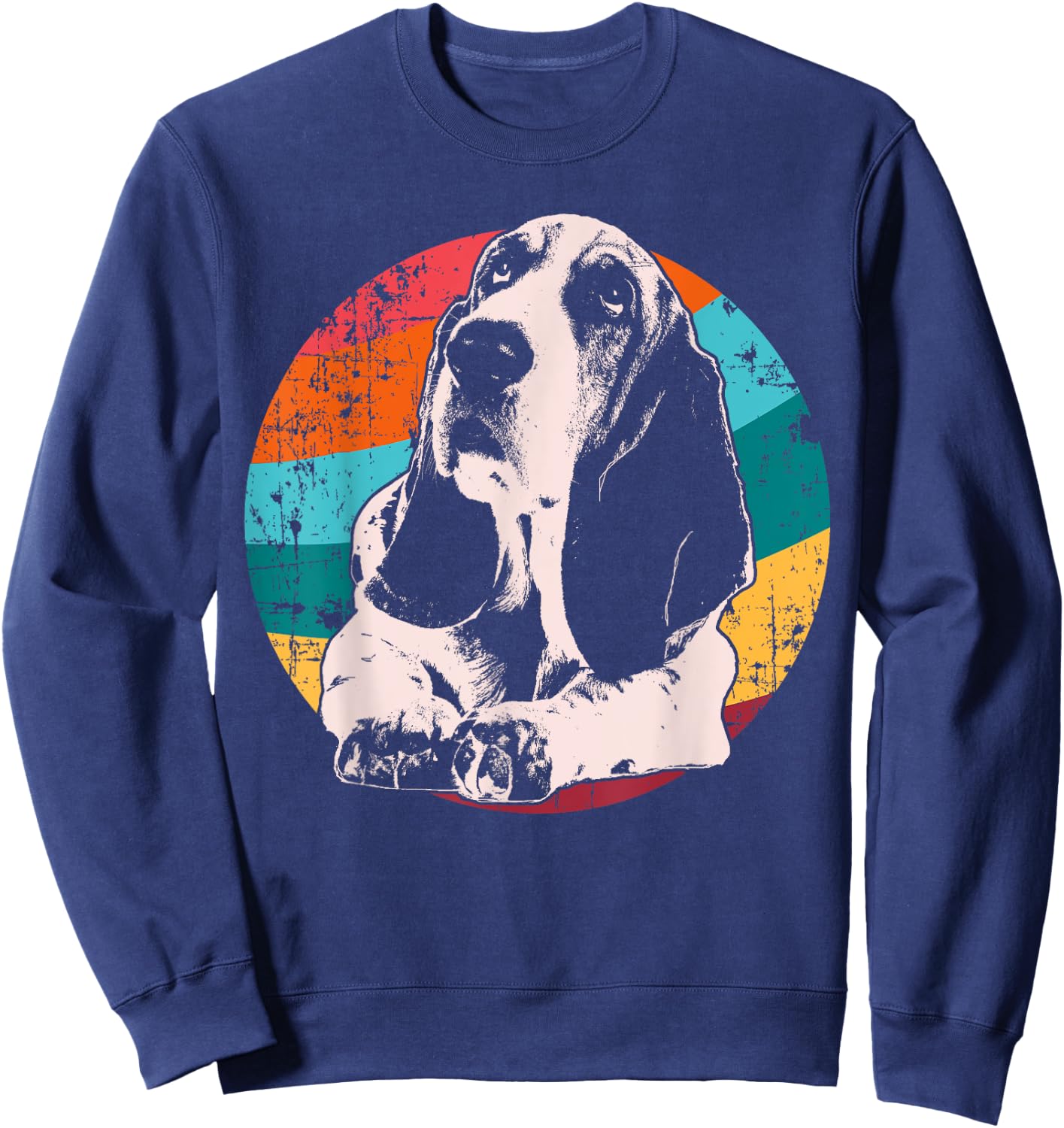 Basset Hound Dog Sweatshirt - Sweatshirt | Navy