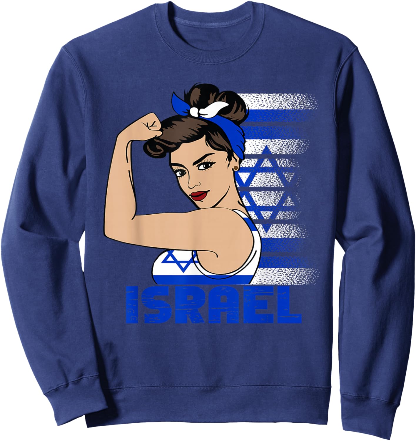 Israeli Girl Israel Girl Chica Israel Sweatshirt - Sweatshirt | Navy
