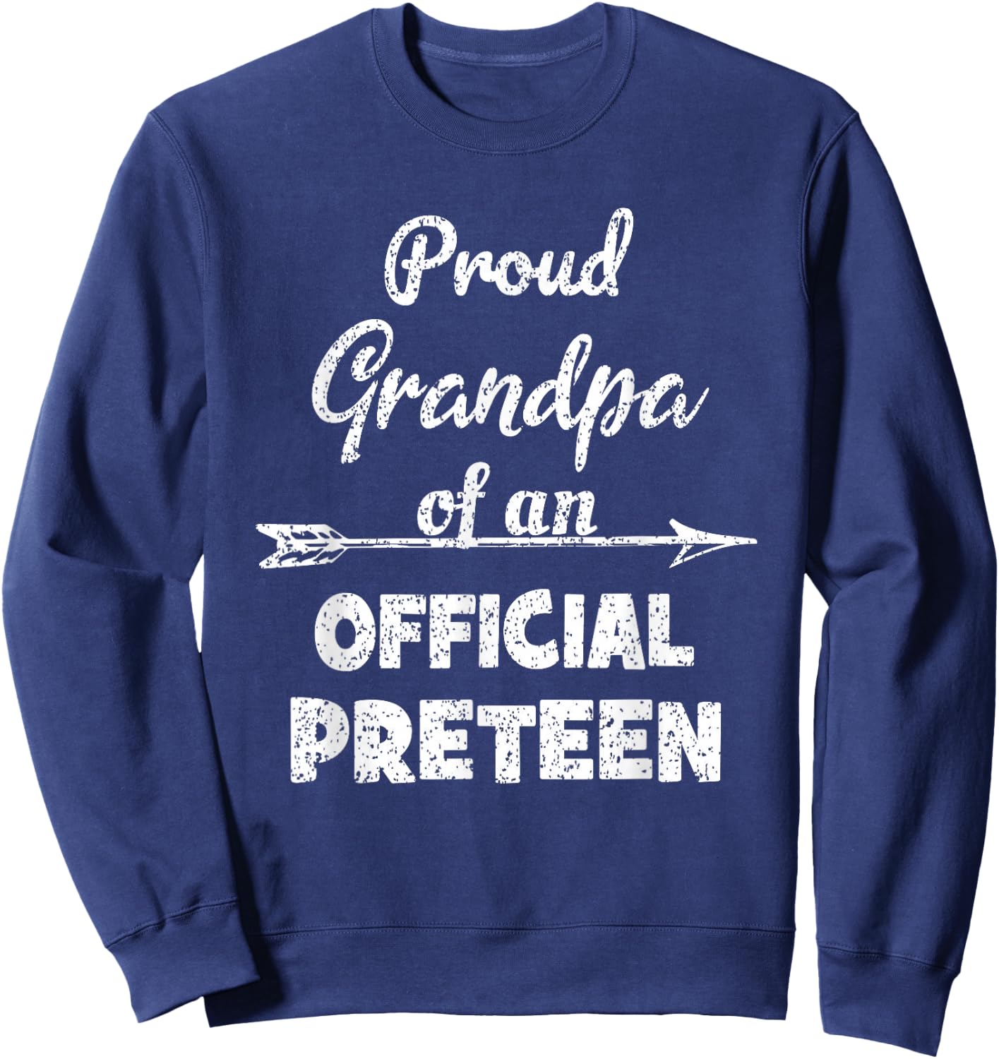 Proud Grandpa Of An Official Preteen 12th Birthday Party Sweatshirt - Sweatshirt | Navy