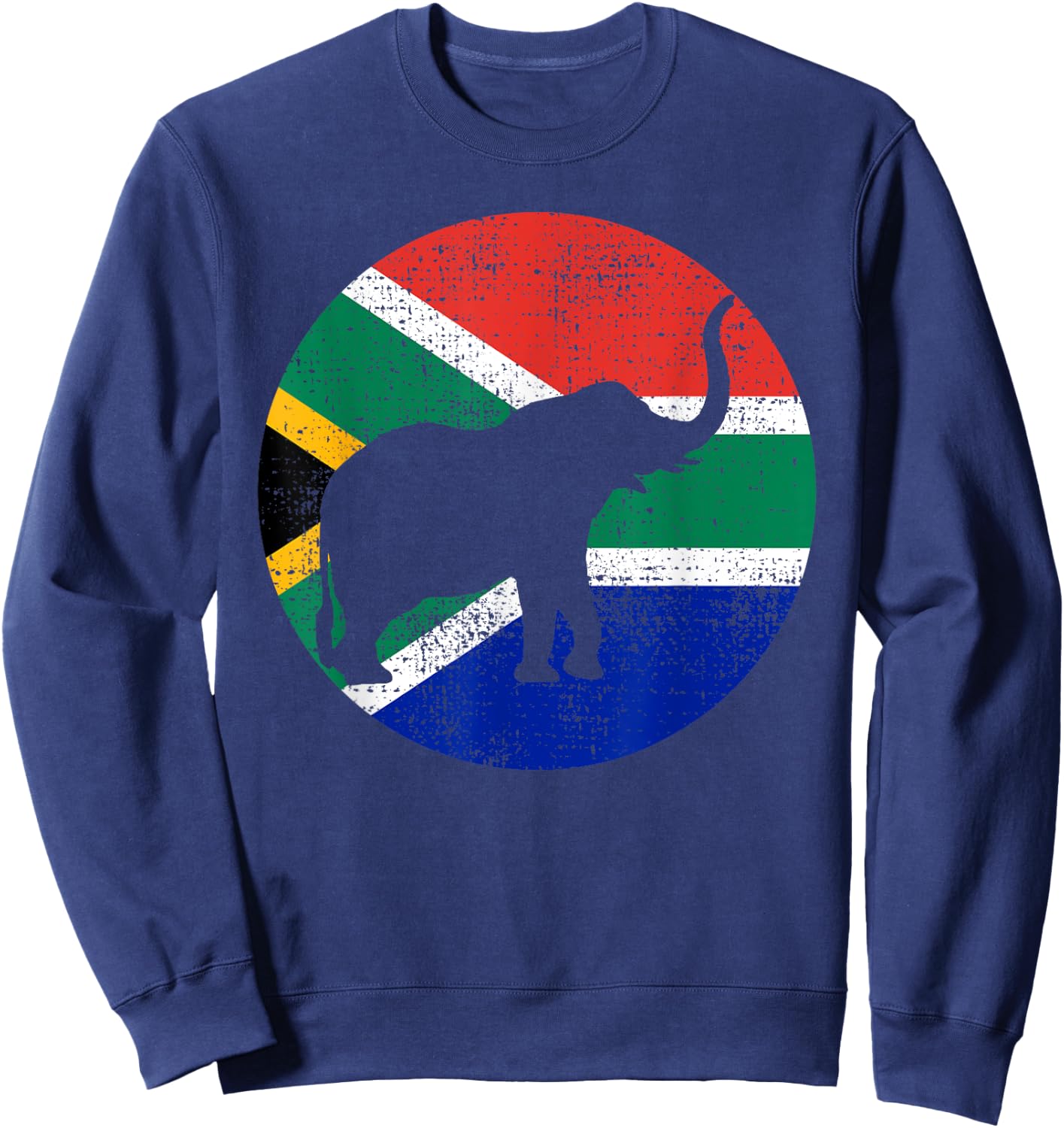 Elephant South Africa Safari Vintage Gift Sweatshirt - Sweatshirt | Navy