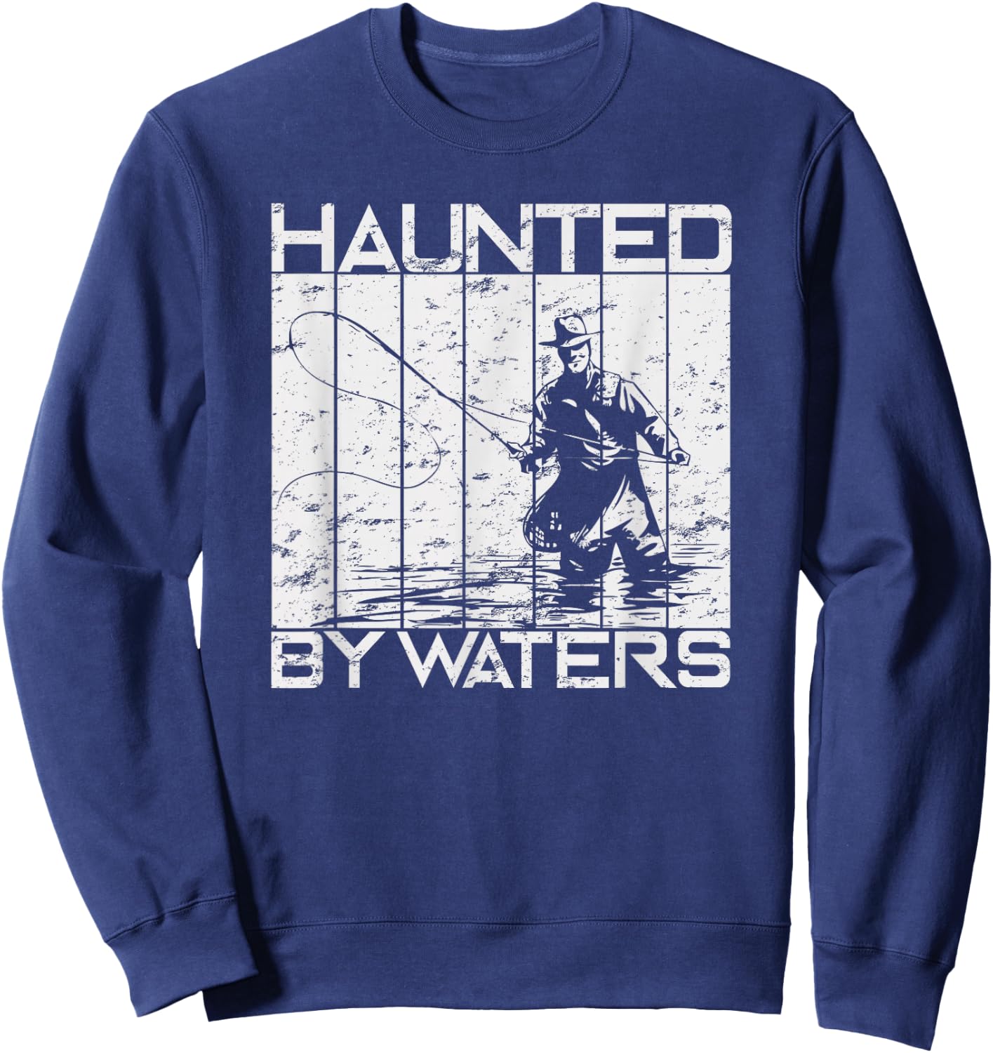 Haunted By Waters Fly Fishing Sweatshirt - Sweatshirt | Navy