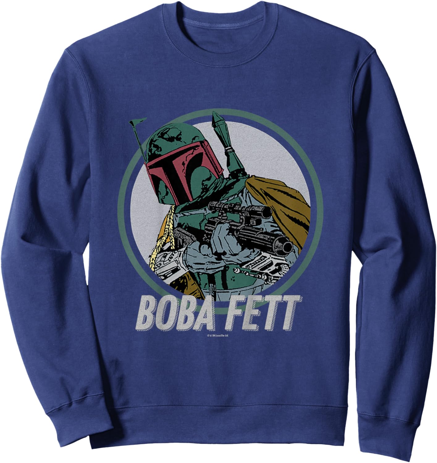 Kinder Star Wars Boba Fett Retro Circle Sweatshirt - Sweatshirt | Navy