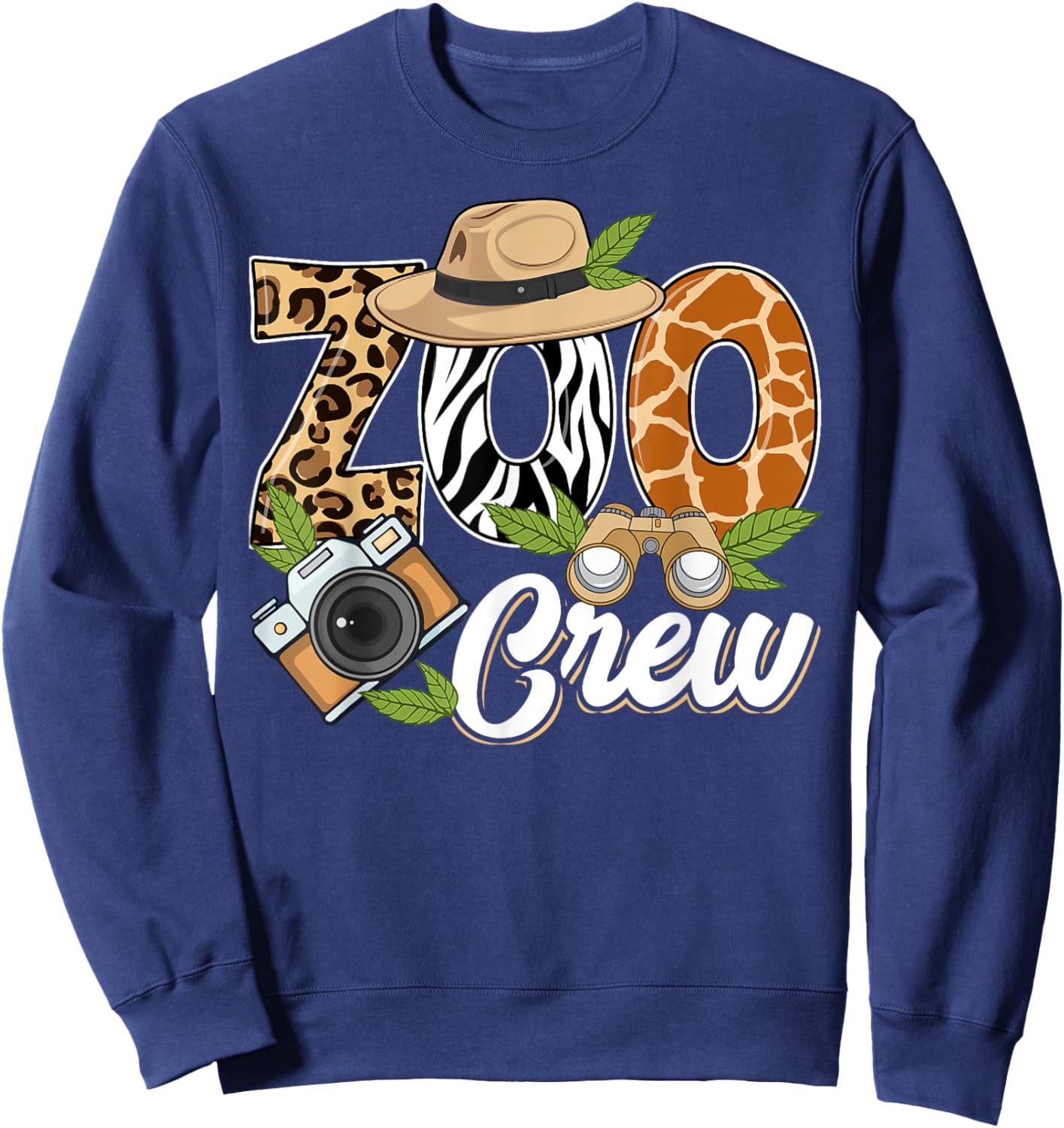 Zoo Crew Safari Animals Wildlife Animal Wild Field Trip Sweatshirt - Sweatshirt | Navy