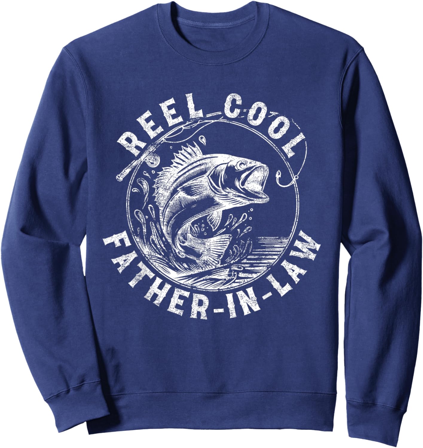 Reel Cool Father In Law - Funny Fishing Co. Sweatshirt - Sweatshirt | Navy