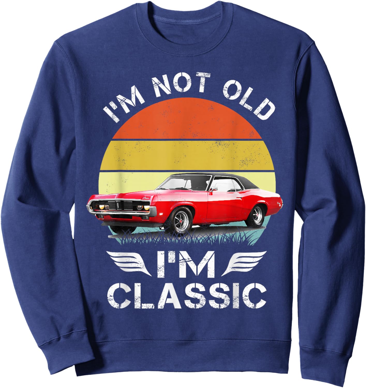 1969 69 Mercury classic Cougar Vinatge cars Sweatshirt - Sweatshirt | Navy
