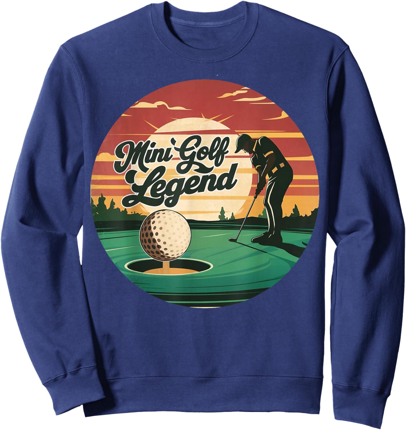 Mini Golf Legend Husband Golfing Player Mini Golf Lover Sweatshirt - Sweatshirt | Navy