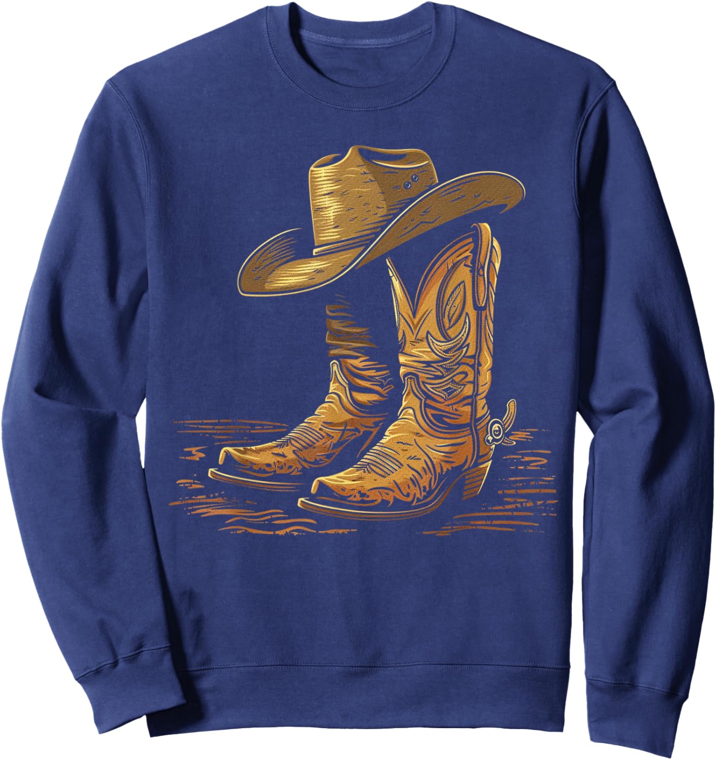Howdy Cowboy Western Men Rodeo Texas Shirts Sweatshirt - Sweatshirt | Navy