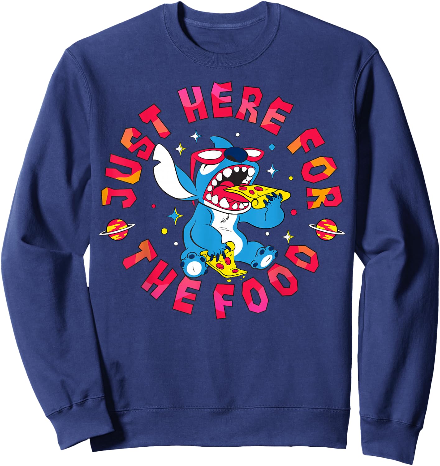 Disney Lilo & Stitch Just Here for The Food Sweatshirt - Sweatshirt | Navy
