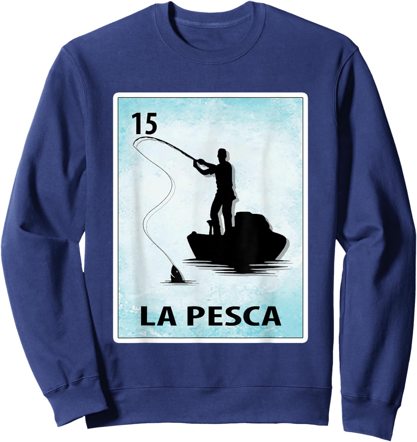 La Pesca Mexican Fishing Cards Sweatshirt - Sweatshirt | Navy