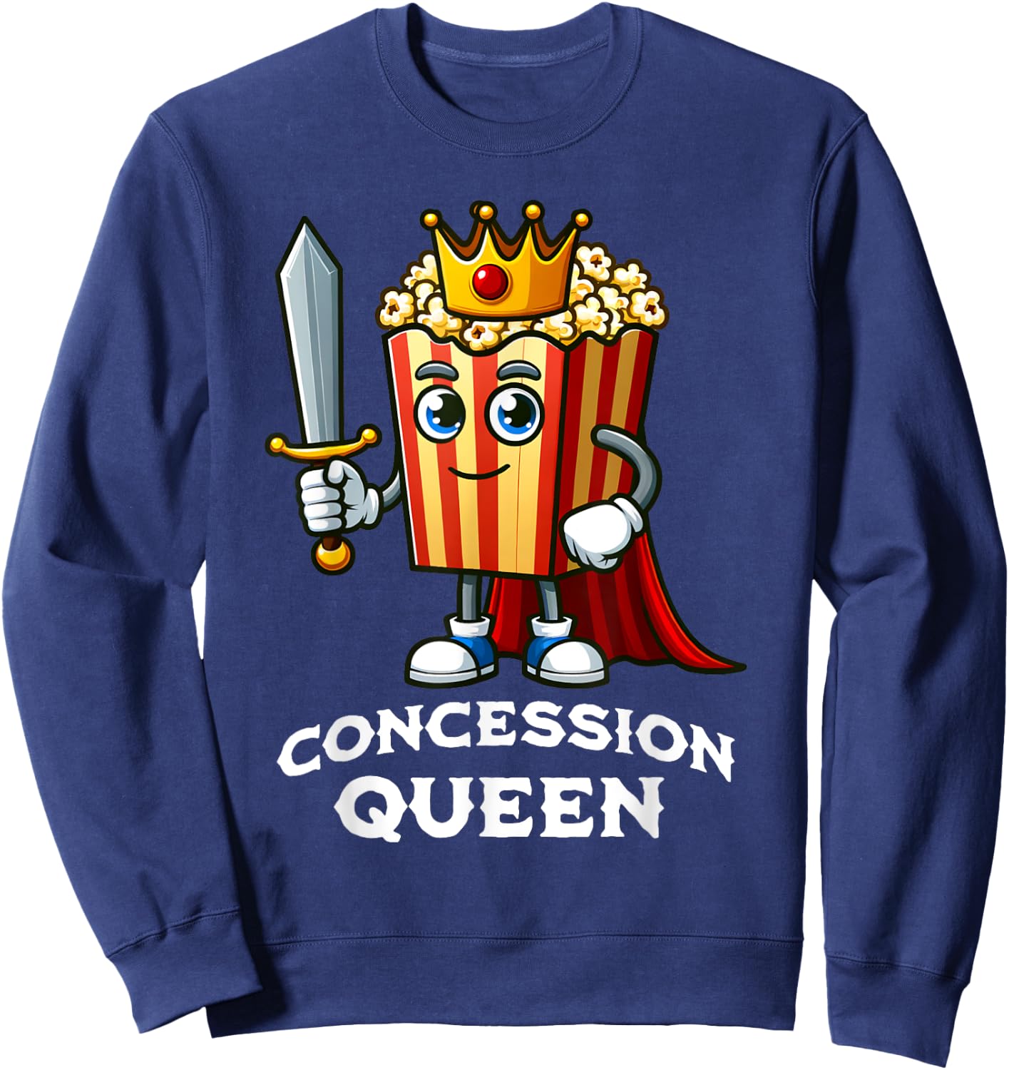Concession Movie Queen Funny Movie Lovers Saying Sweatshirt - Sweatshirt | Navy