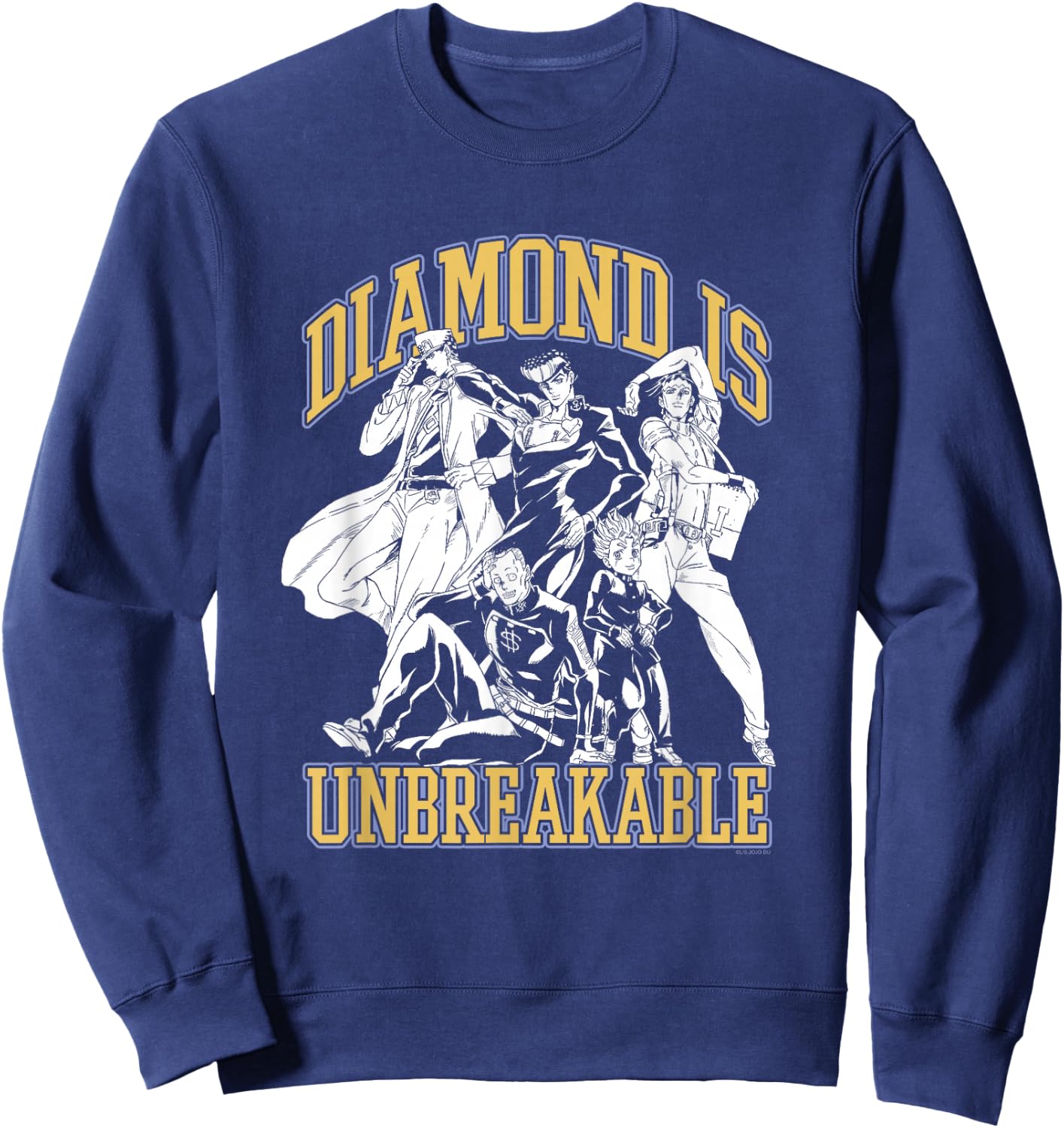 JoJo Part 4 Group Pose - Jotaro Josuke Okuyasu Koichi Rohan Sweatshirt - Sweatshirt | Navy