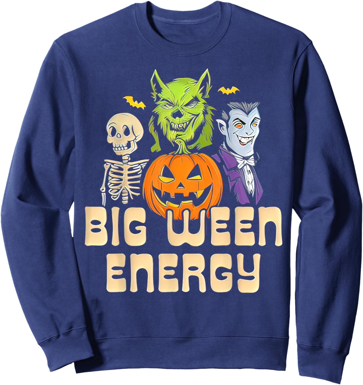 Halloween Big Ween Energy Sweatshirt - Sweatshirt | Navy