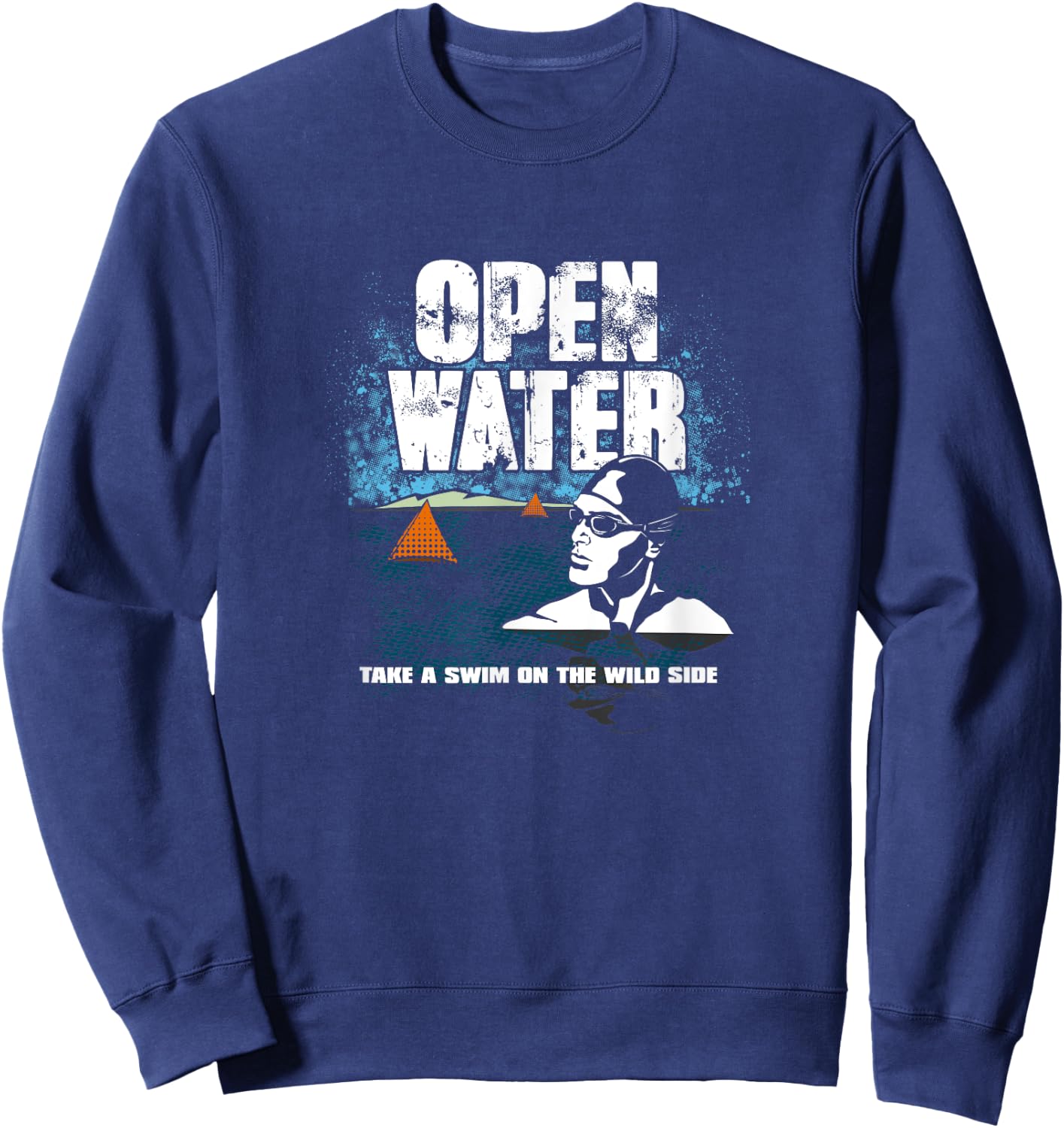 Open Water Swimming Triathlon Crossing English Channel Event Sweatshirt - Sweatshirt | Navy