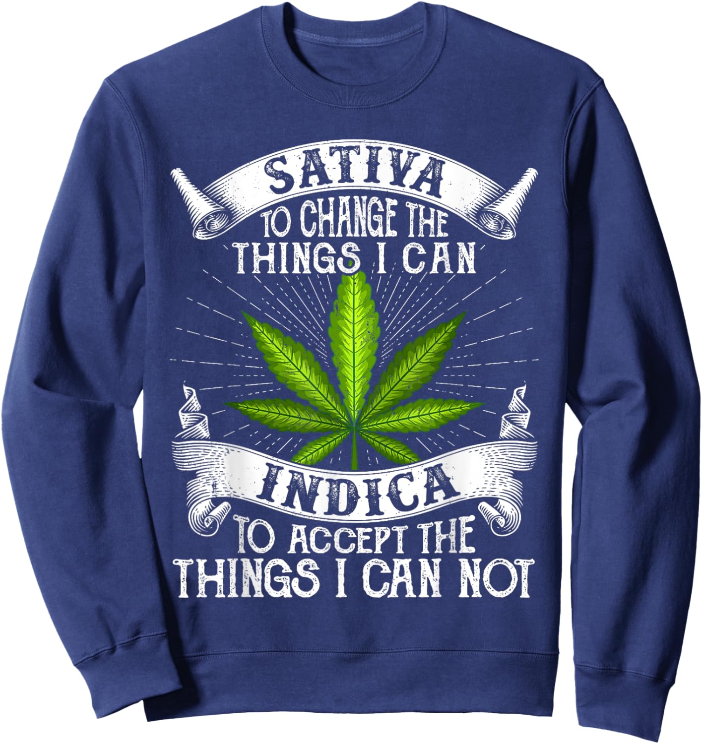 World's Dopest Mom Weed Leaf 420 Funny Mother's Day Sweatshirt - Sweatshirt | Navy
