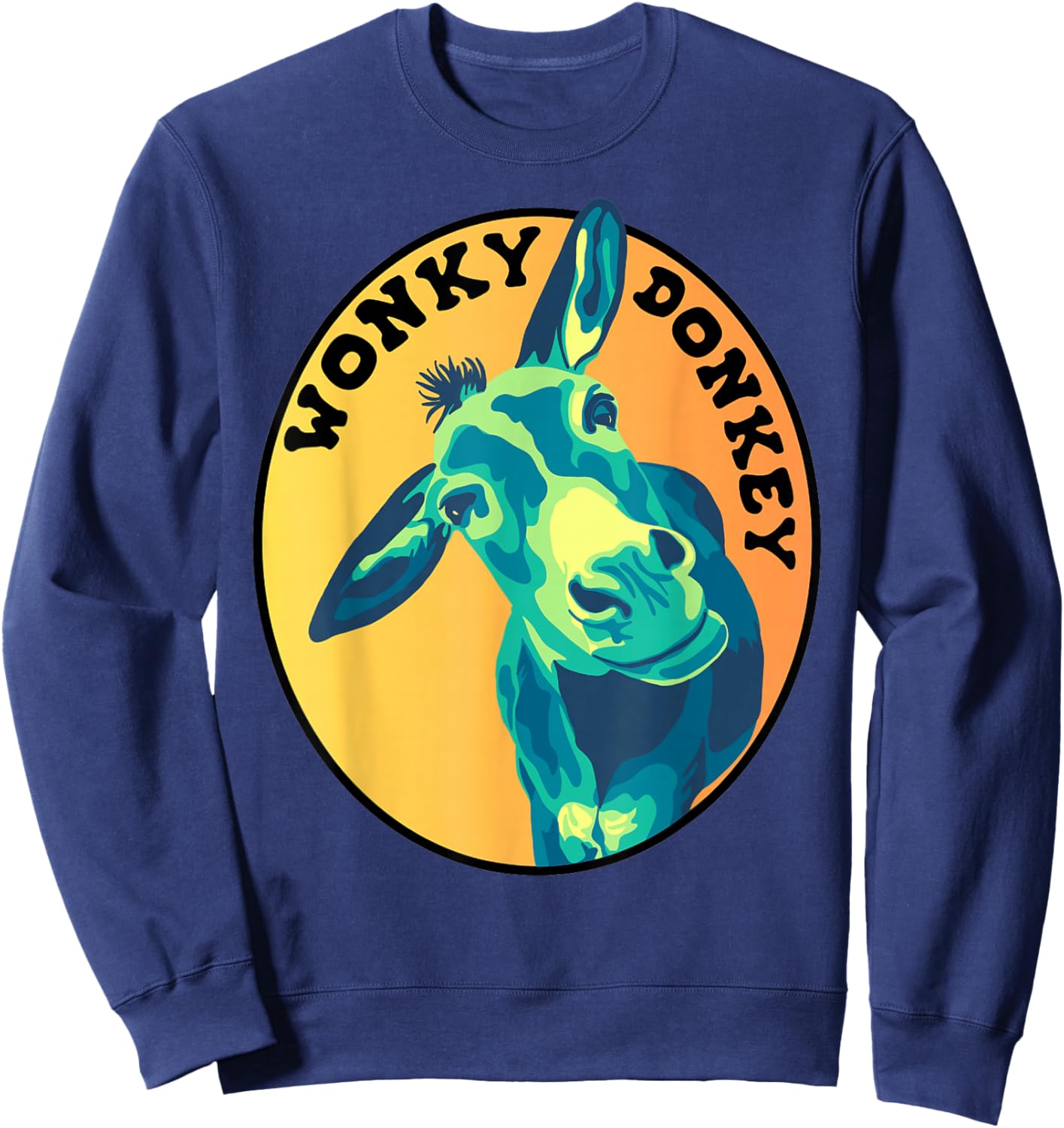Slightly Unhinged Heather Wonky Donkey Sweatshirt - Sweatshirt | Navy