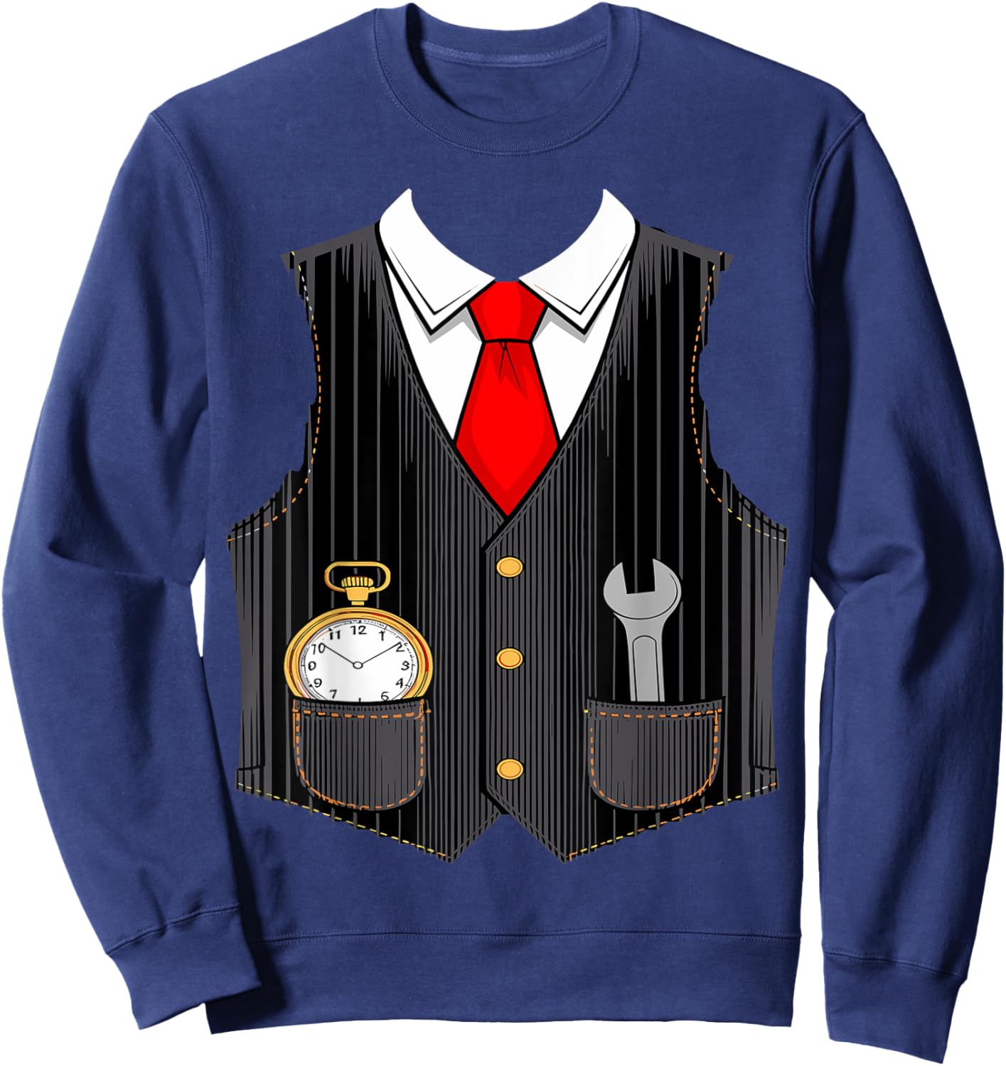 Halloween Train conductor costume for kids men women Sweatshirt - Sweatshirt | Navy