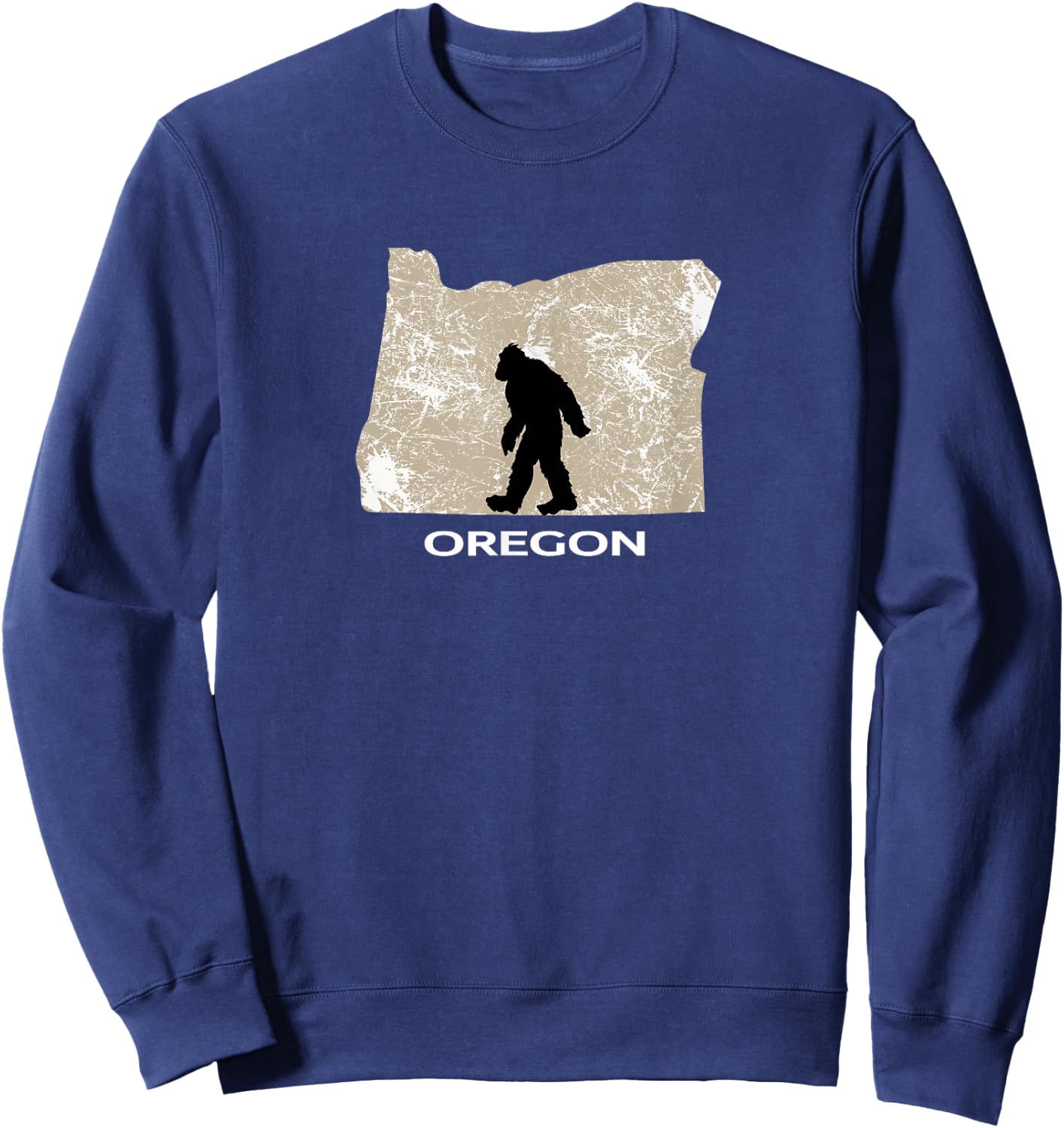 Bigfoot Hunter Funny Oregon Boys Kids State T shirt Sweatshirt - Sweatshirt | Navy