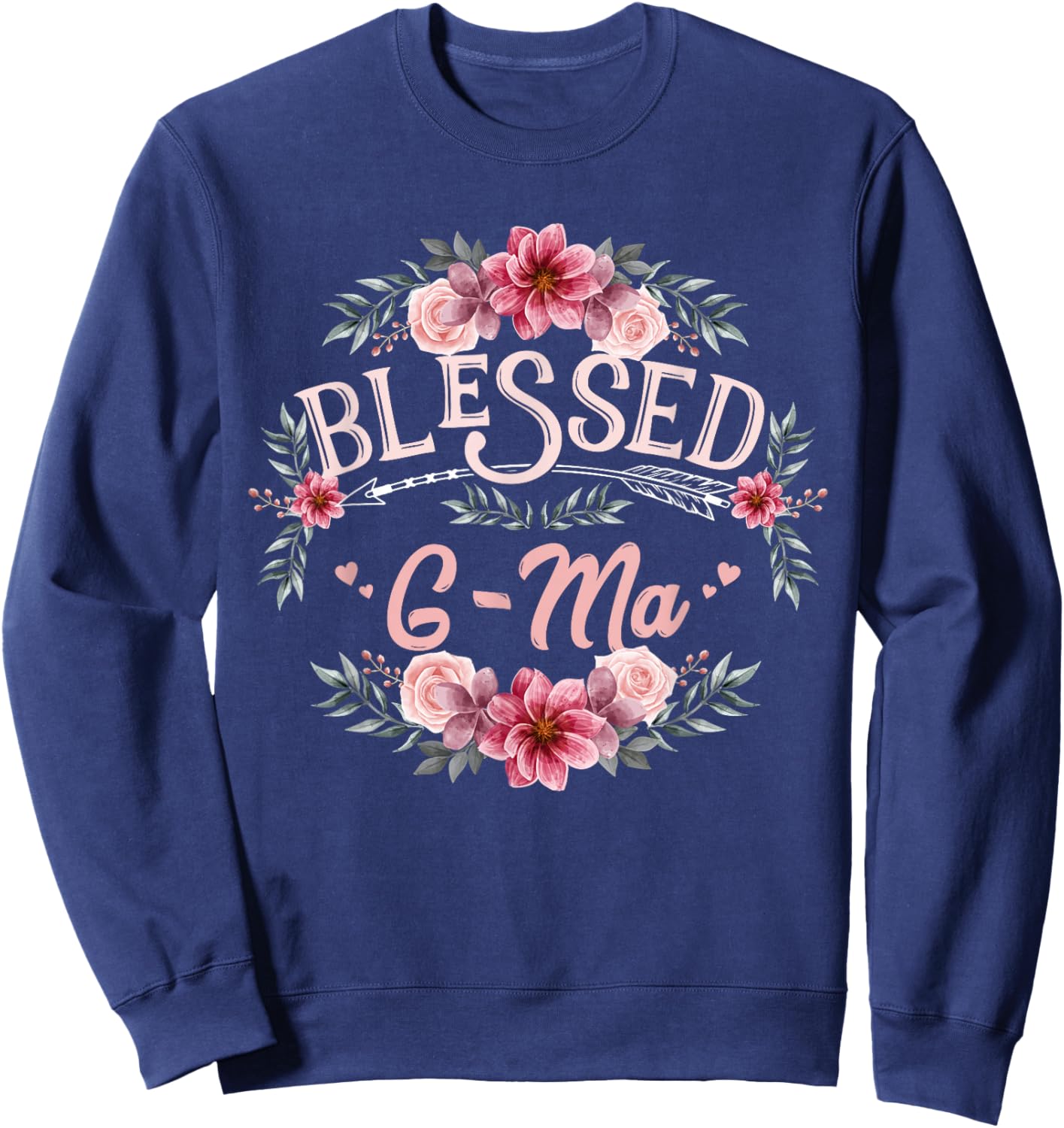Blessed G-Ma Shirt Mother's Day Sweatshirt - Sweatshirt | Navy