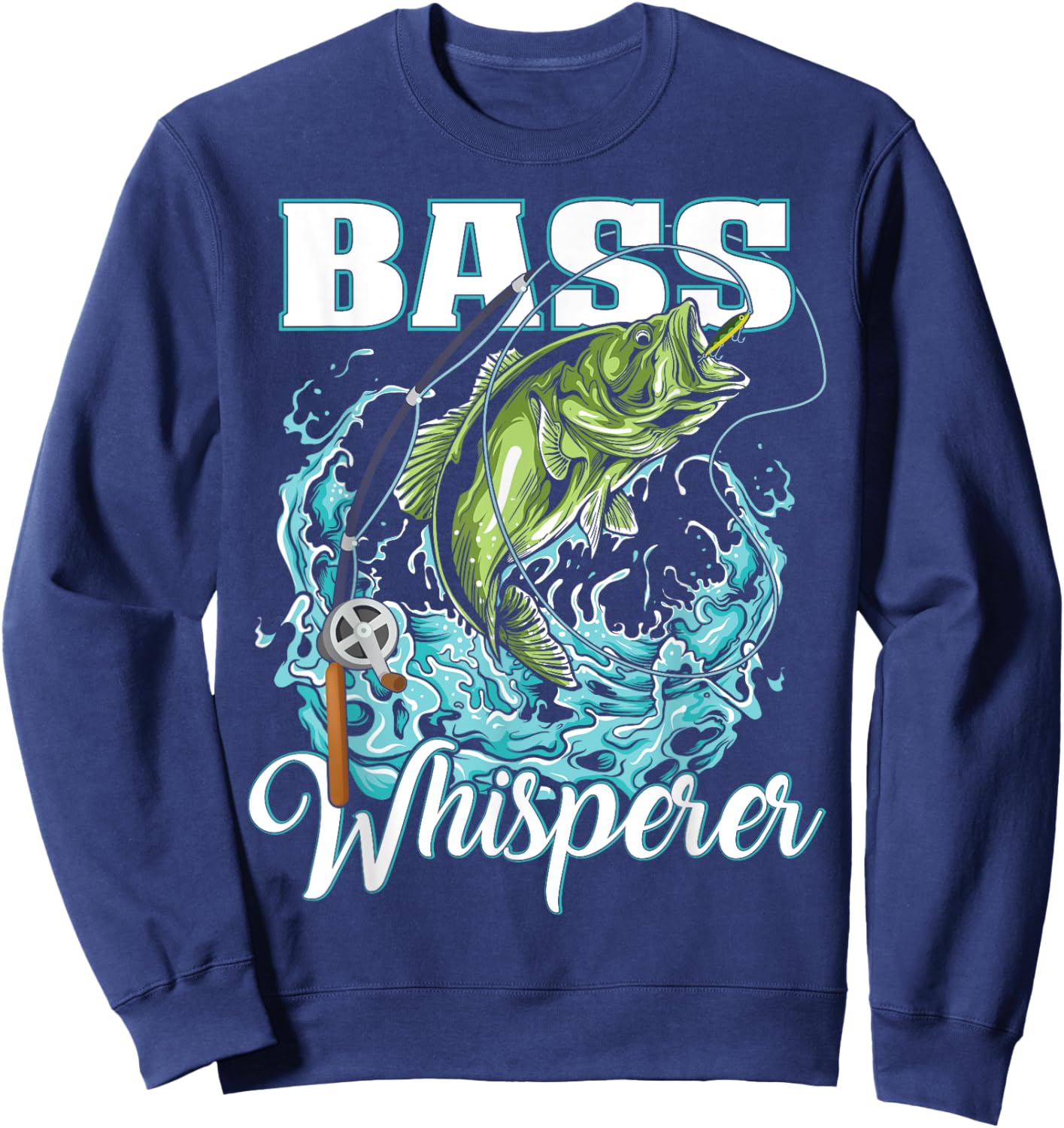 Patriotic anglers American Bass Pro whisperer fisherman Sweatshirt - Sweatshirt | Navy