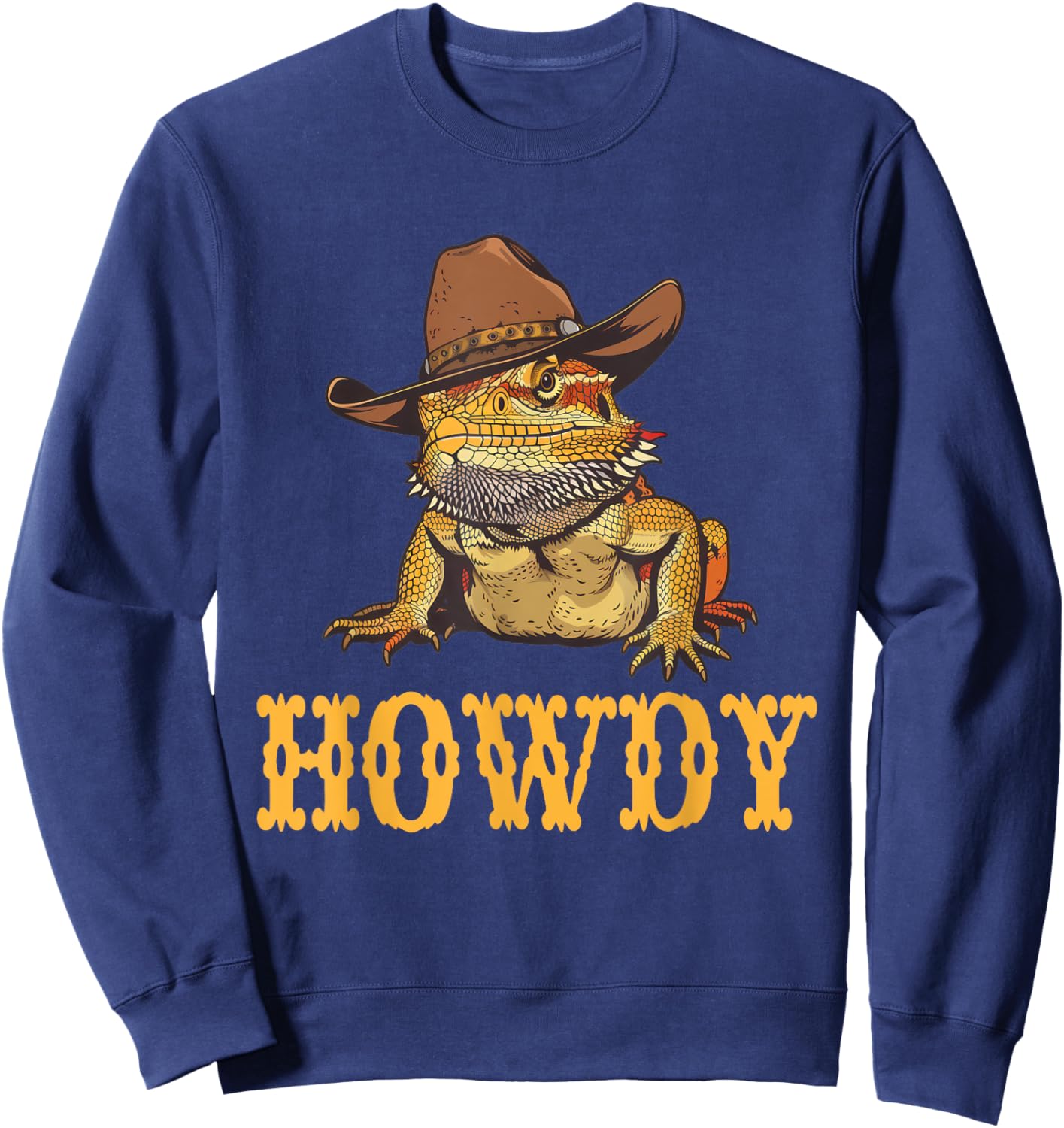 Bearded Dragon Howdy Cowboy Sweatshirt - Sweatshirt | Navy