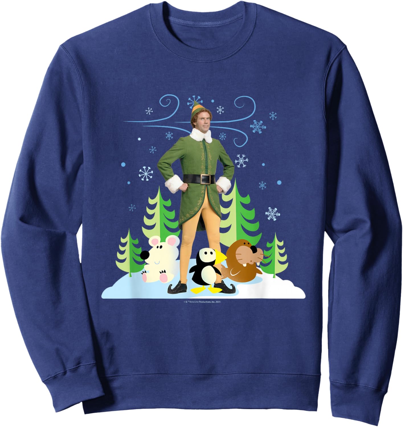 Elf - Buddy And Arctic Puppets Sweatshirt - Sweatshirt | Navy