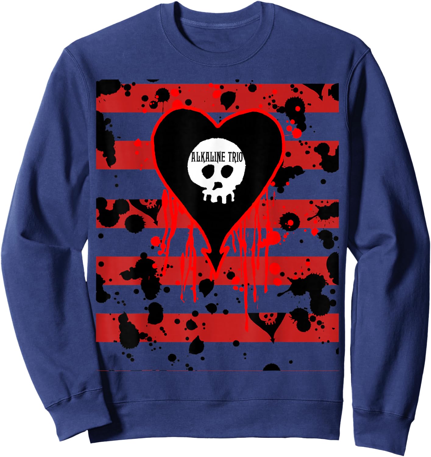 Alkaline Trio - Official Merchandise - Bloody Stripes Sweatshirt - Sweatshirt | Navy