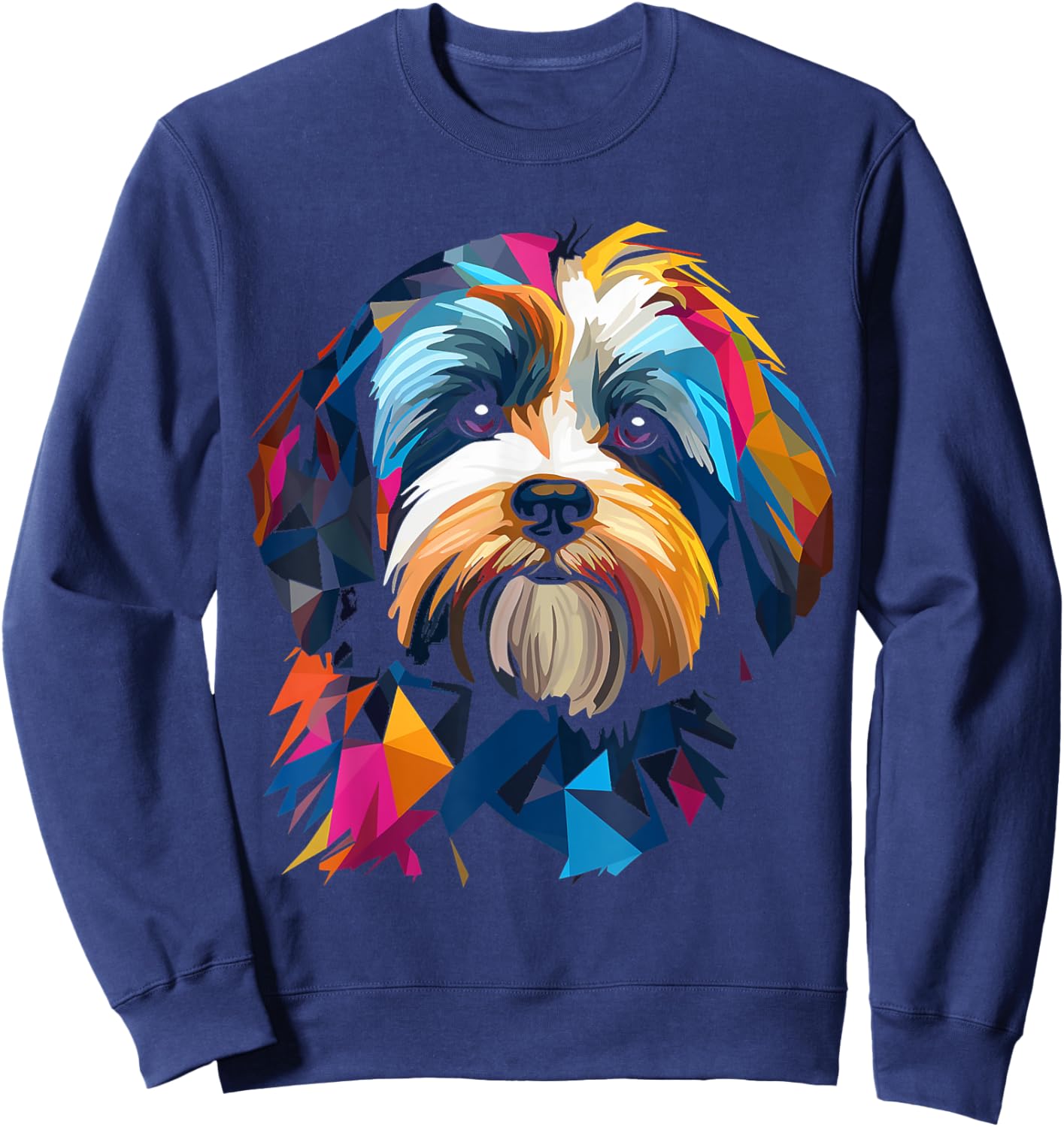 Havaneser Geometrisches Geschenk Sweatshirt - Sweatshirt | Navy