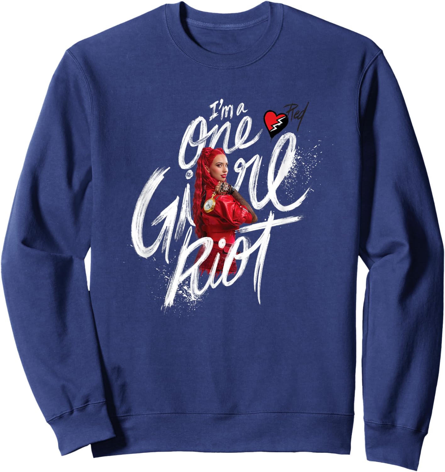 Disney Descendants: The Rise Of Red I'm A One Girl Riot Red Sweatshirt - Sweatshirt | Navy