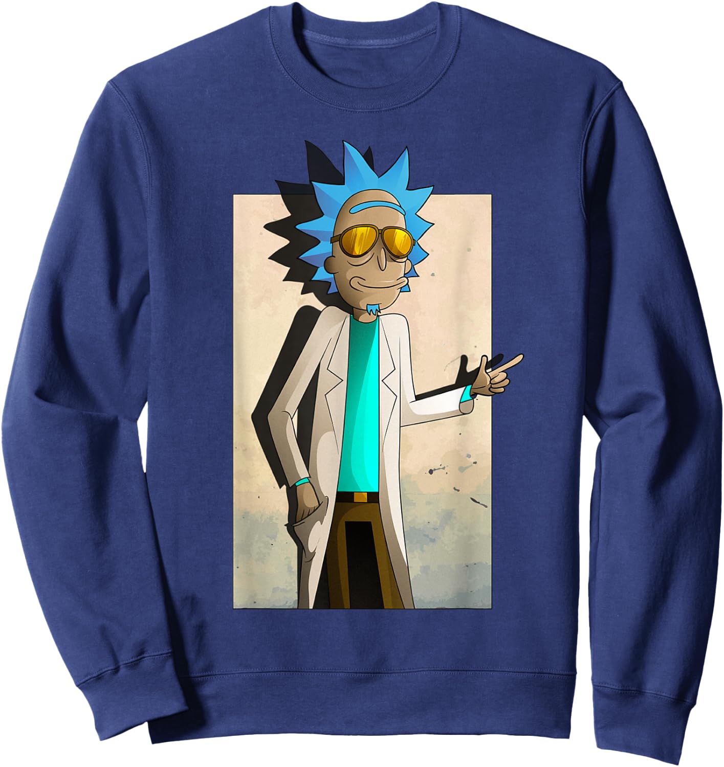 Mademark x Rick and Morty - Rick and Morty Cool Rick of Ricklantis Sweatshirt - Sweatshirt | Navy