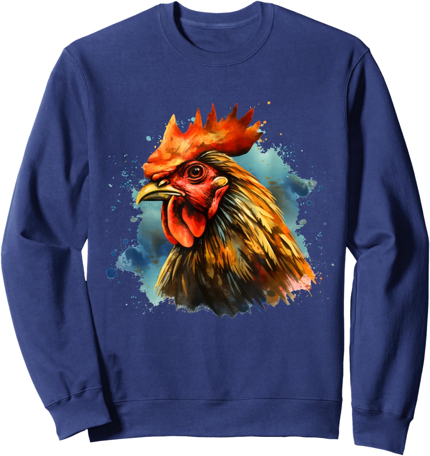 Vintage Rooster Chicken Sweatshirt - Sweatshirt | Navy