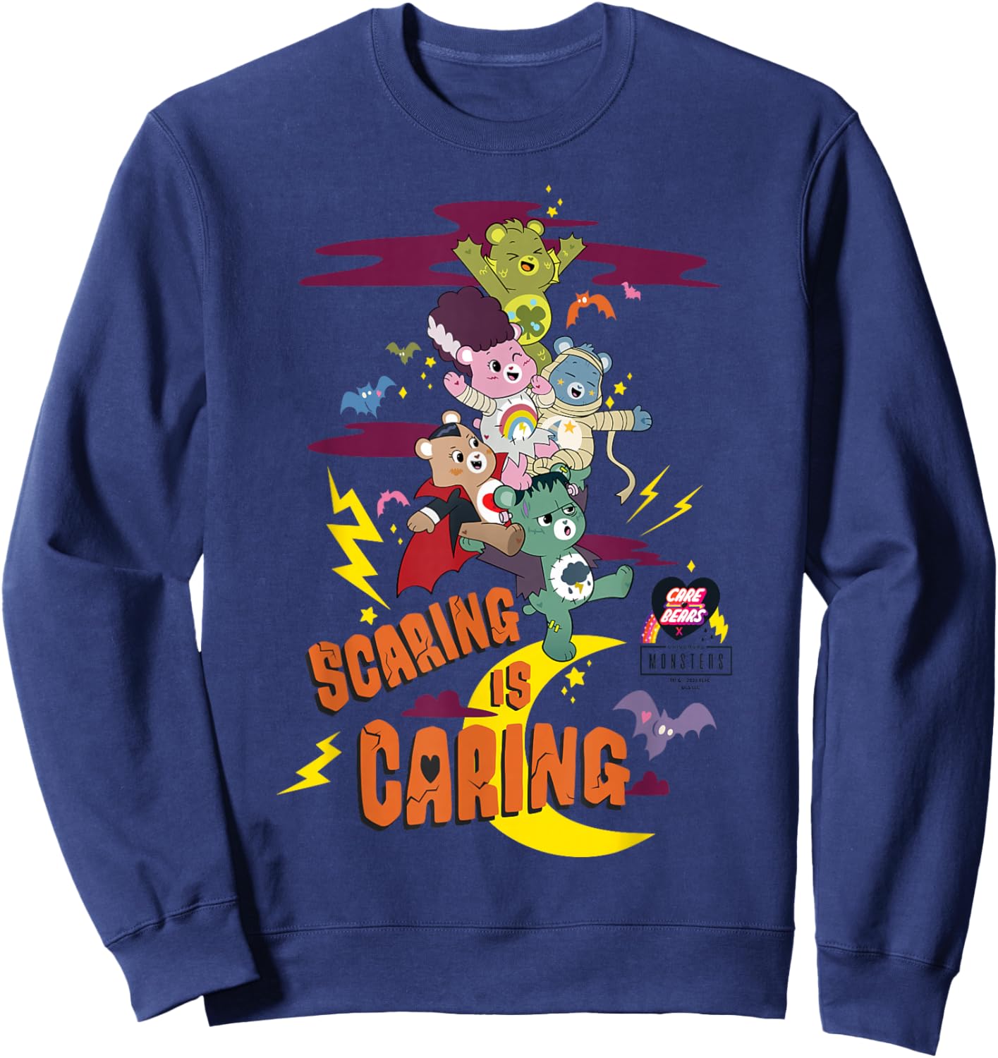 Care Bears x Universal Monsters Scaring is Caring Sweatshirt - Sweatshirt | Navy