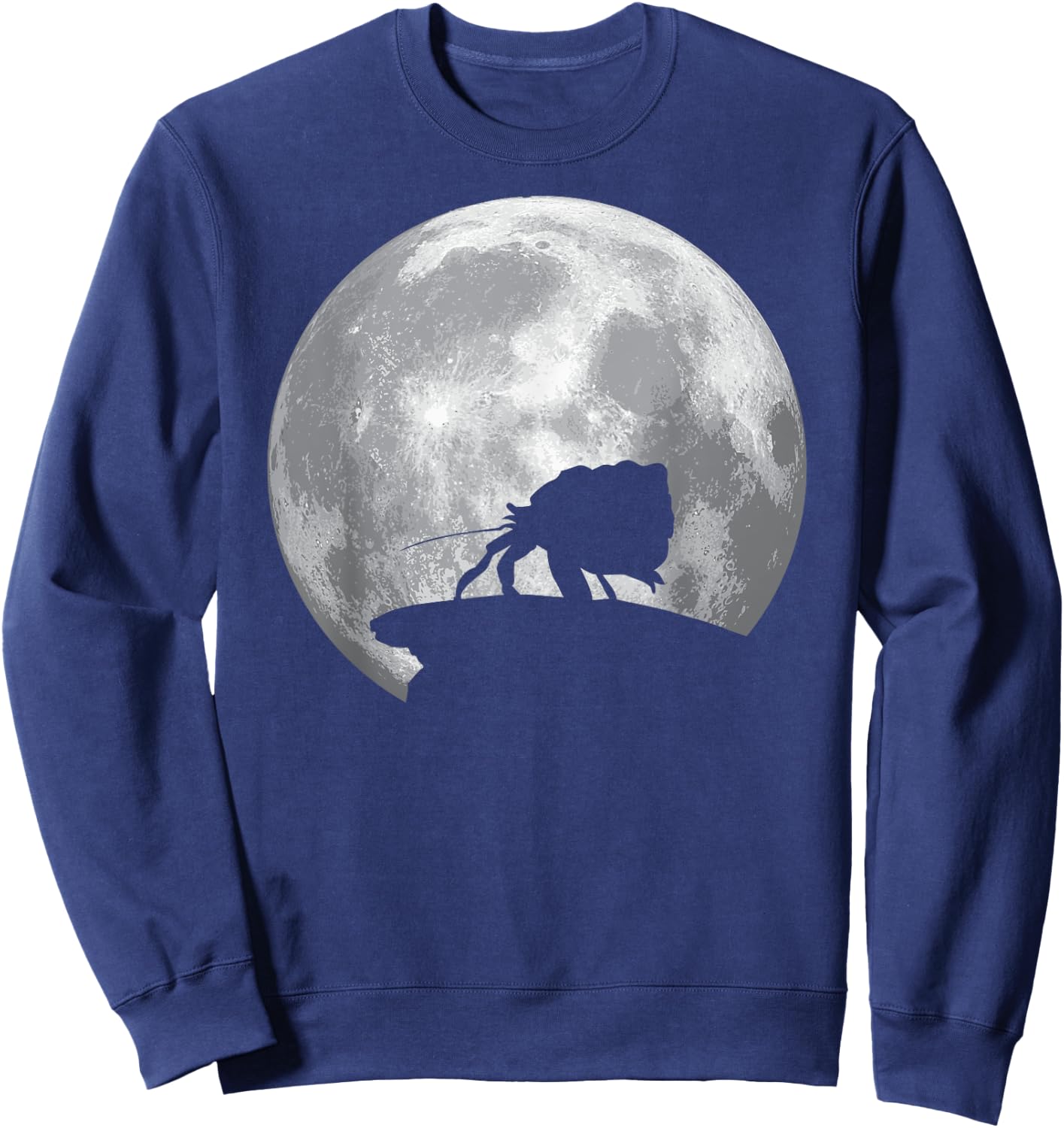 HERMIT CRAB And Moon Vintage Halloween Costume Sweatshirt - Sweatshirt | Navy