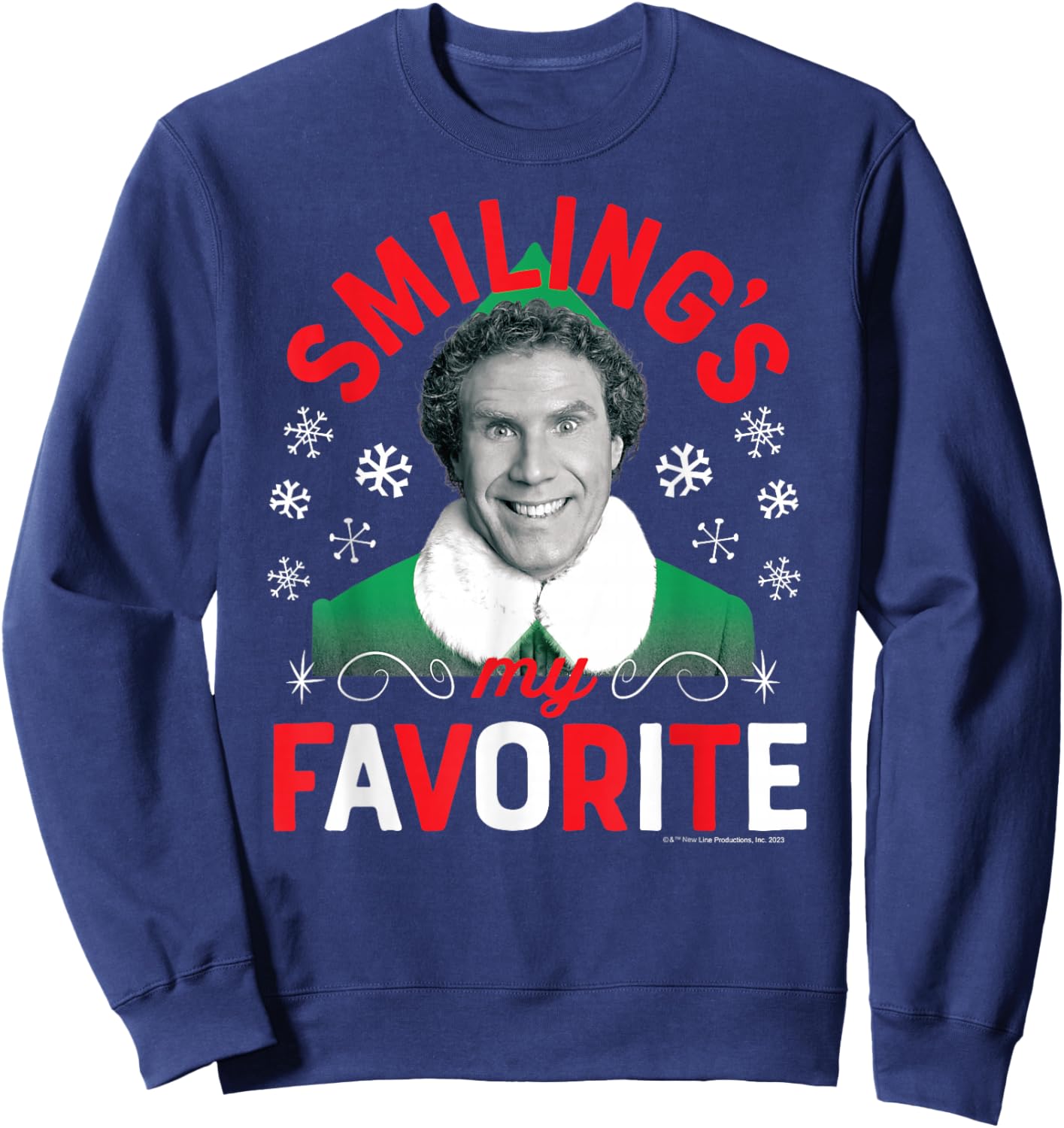 Elf - Smiling's My Favorite Sweatshirt - Sweatshirt | Navy