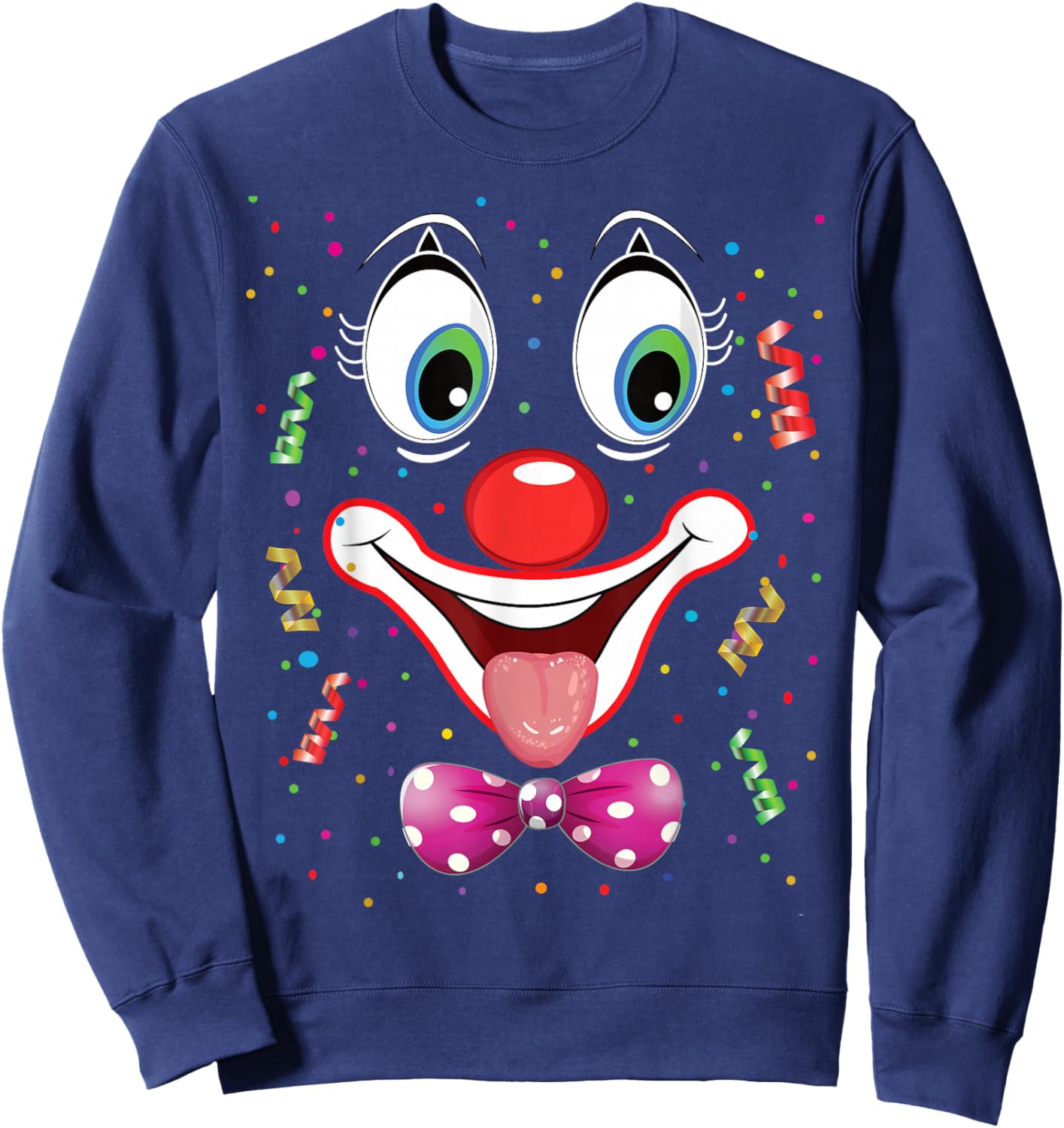 Carnival Clown Face Circus Costume Kids Men Women Carnivals Sweatshirt - Sweatshirt | Navy
