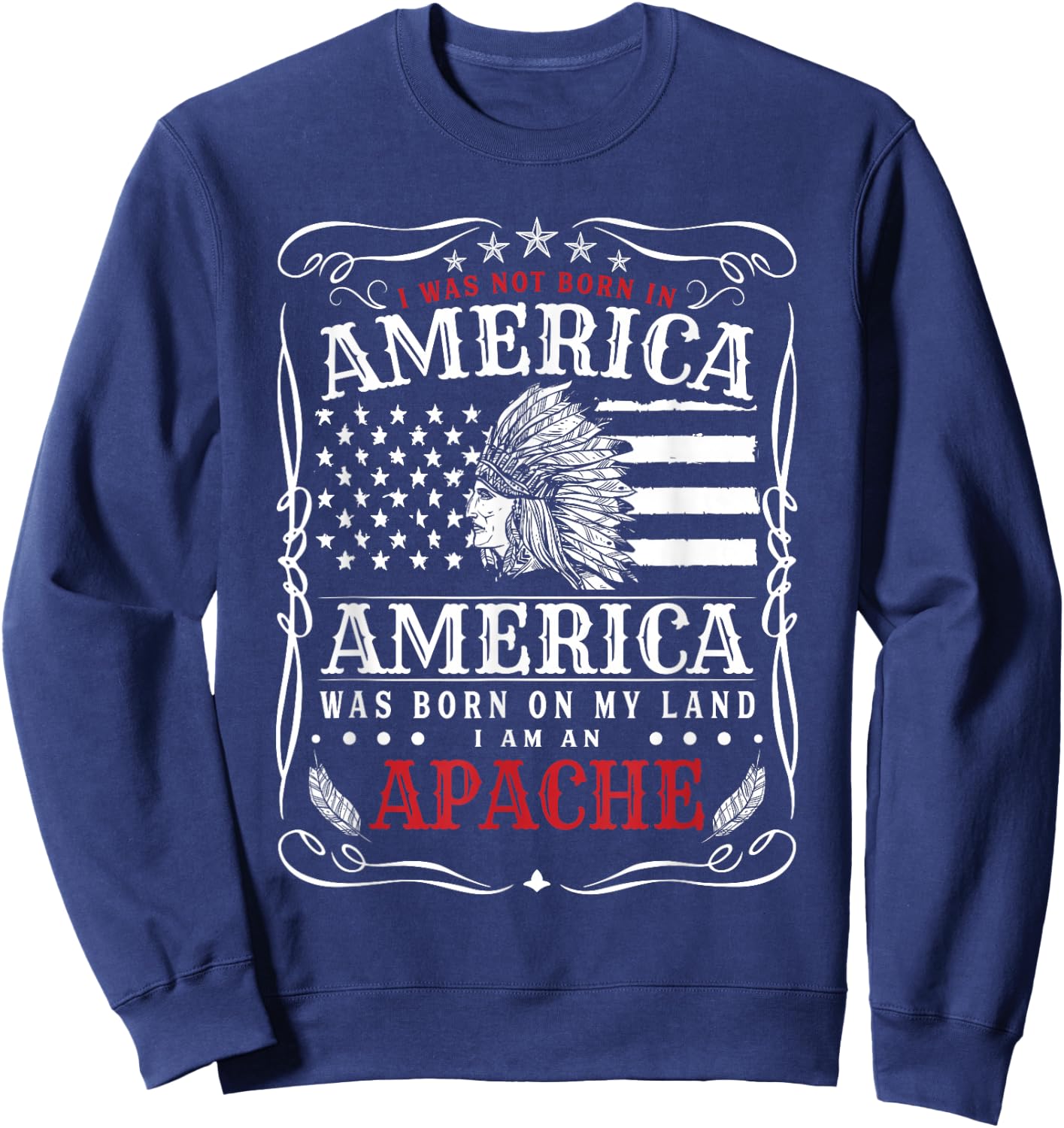 Native American Apache Sweatshirt - Sweatshirt | Navy