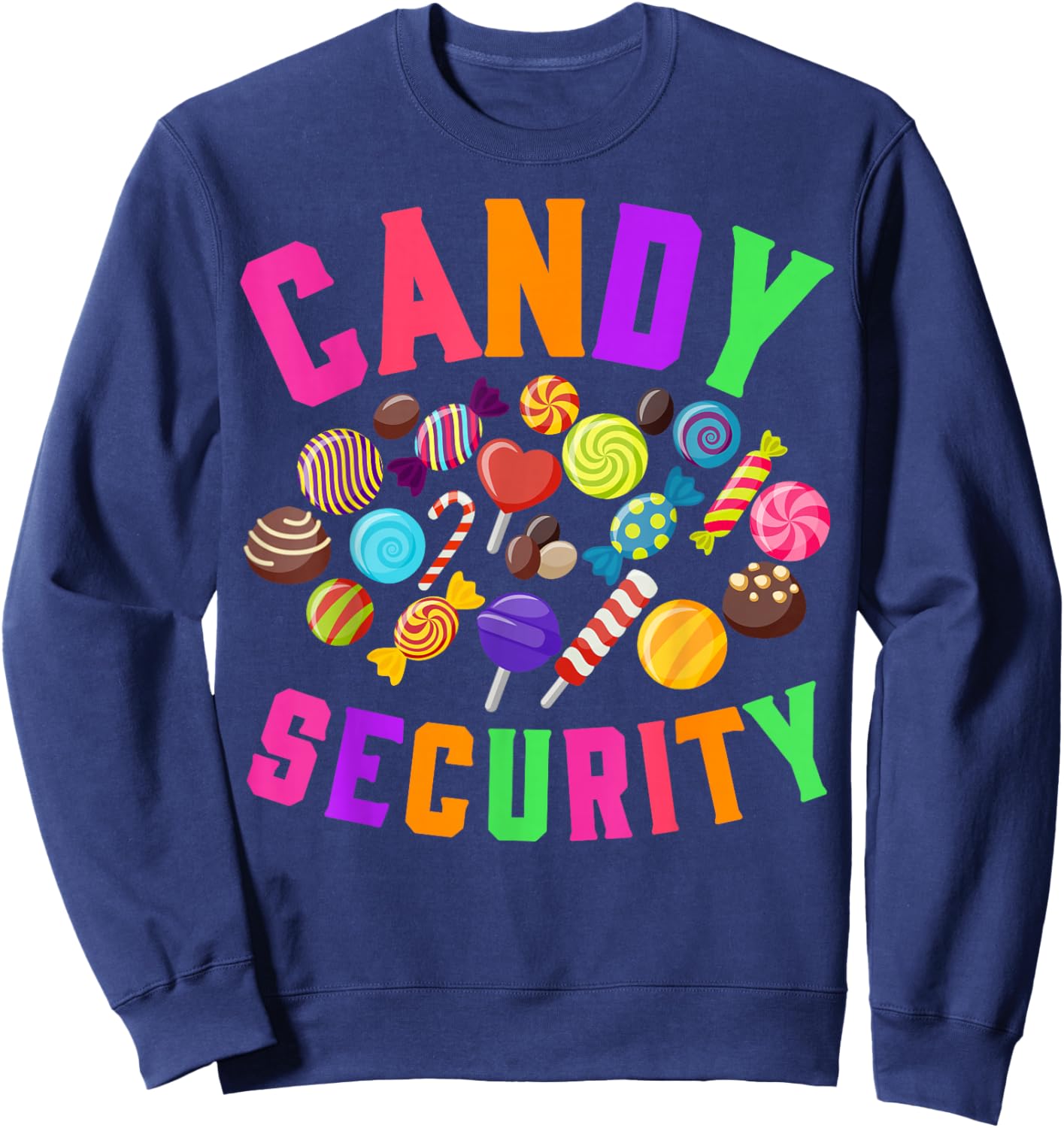 Candy Security Funny Halloween Costume Party Sweatshirt - Sweatshirt | Navy