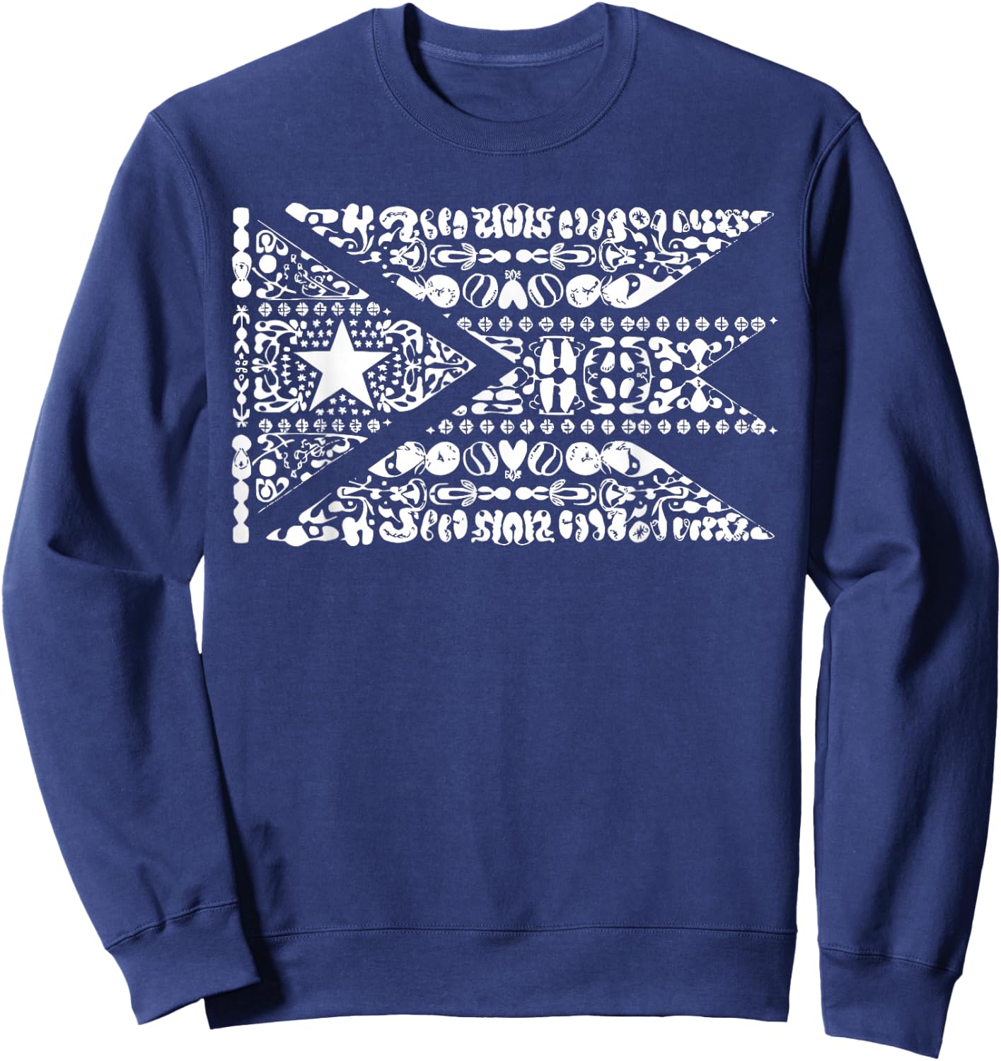 Taino Indian Puerto Rico Pride Boricua Puerto Rican Sweatshirt - Sweatshirt | Navy